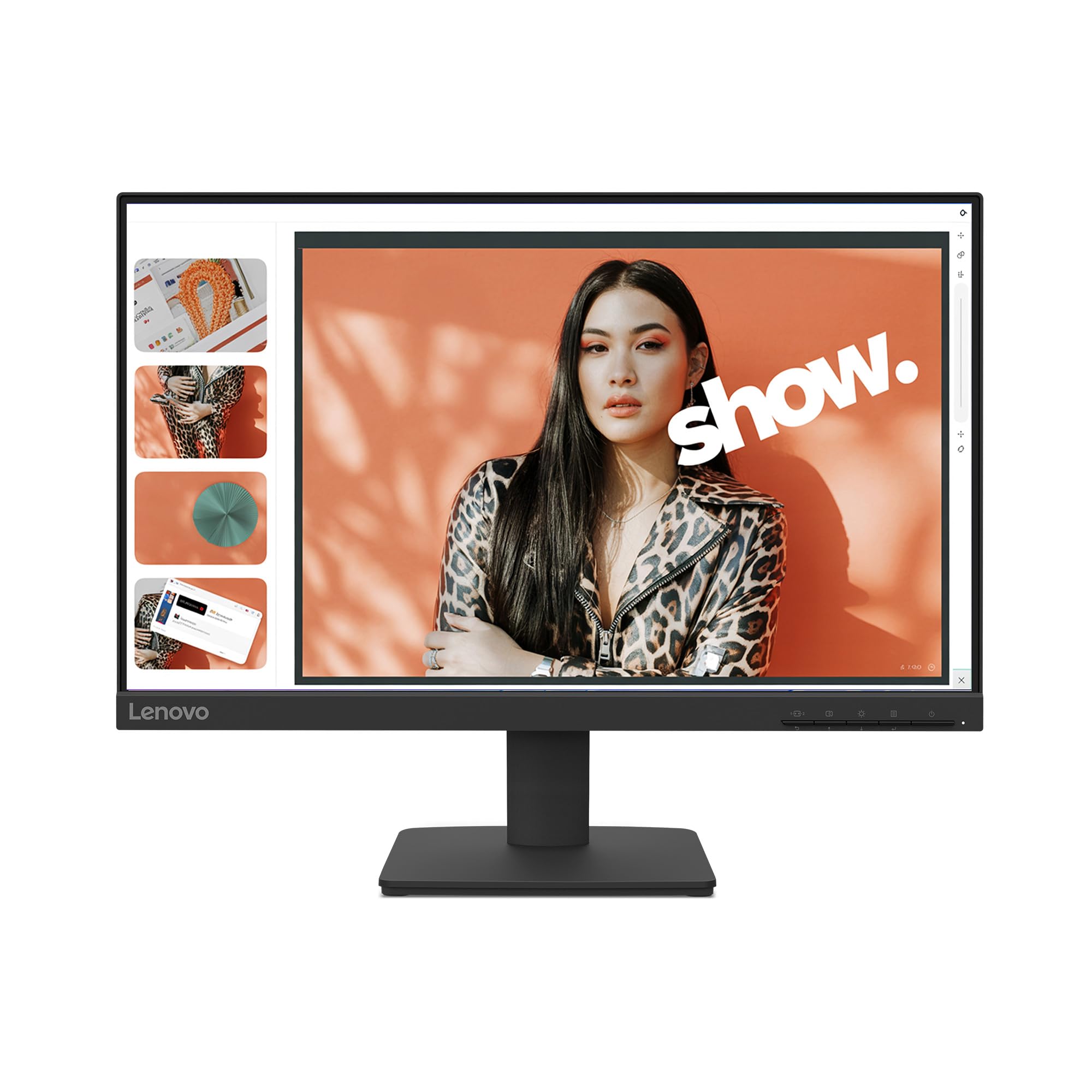 Lenovo L22-4e Monitor - Office Monitor - 21.5 FHD IPS Display - 100Hz Refresh Rate - 4 ms MPRT - 99% sRGB - Raven Black - Tilt S