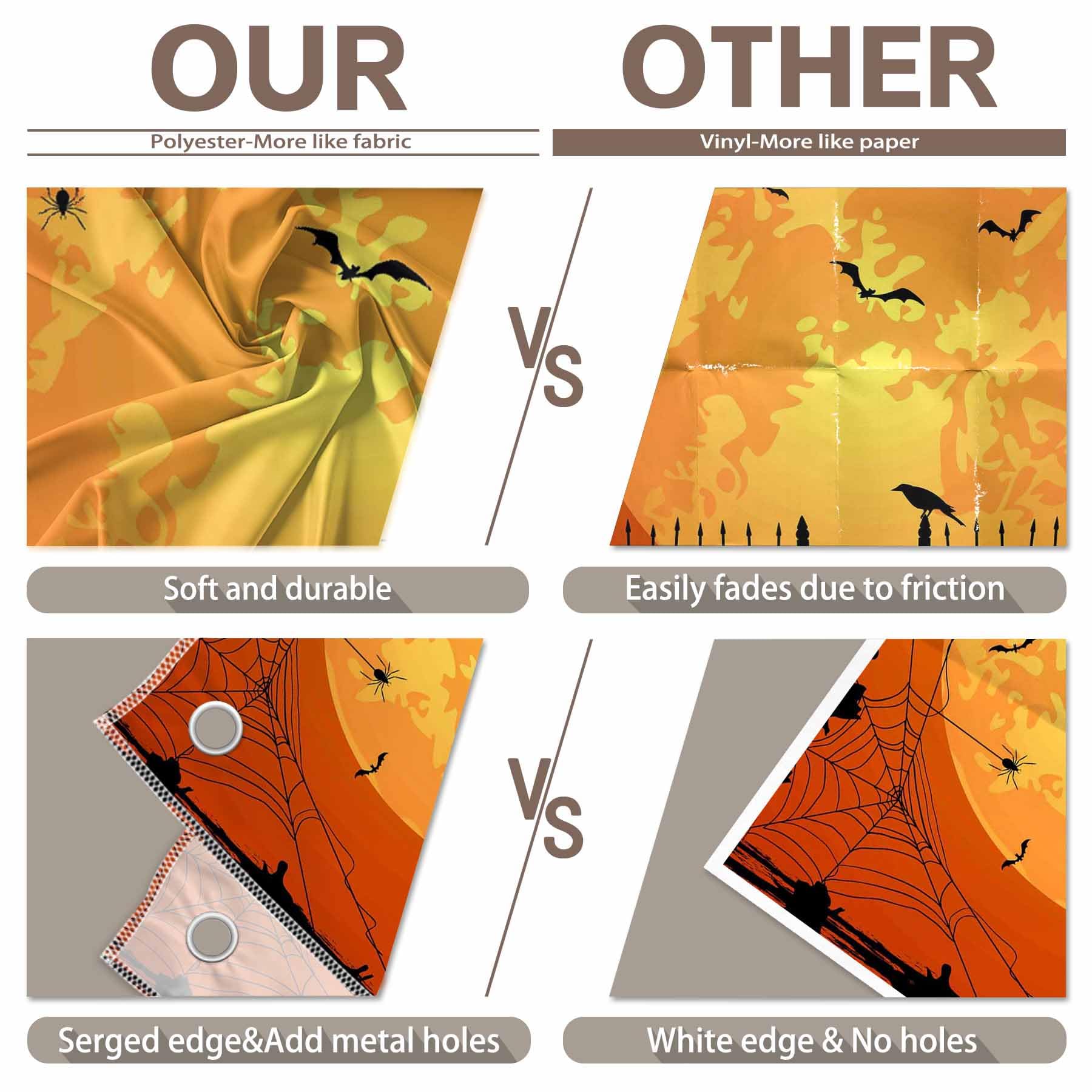 Swepuck 10X8Ft Orange Halloween Photo Backdrop For Parties Large Pumpkin Patch Moon Picture Photography Background Kids Witch Ha