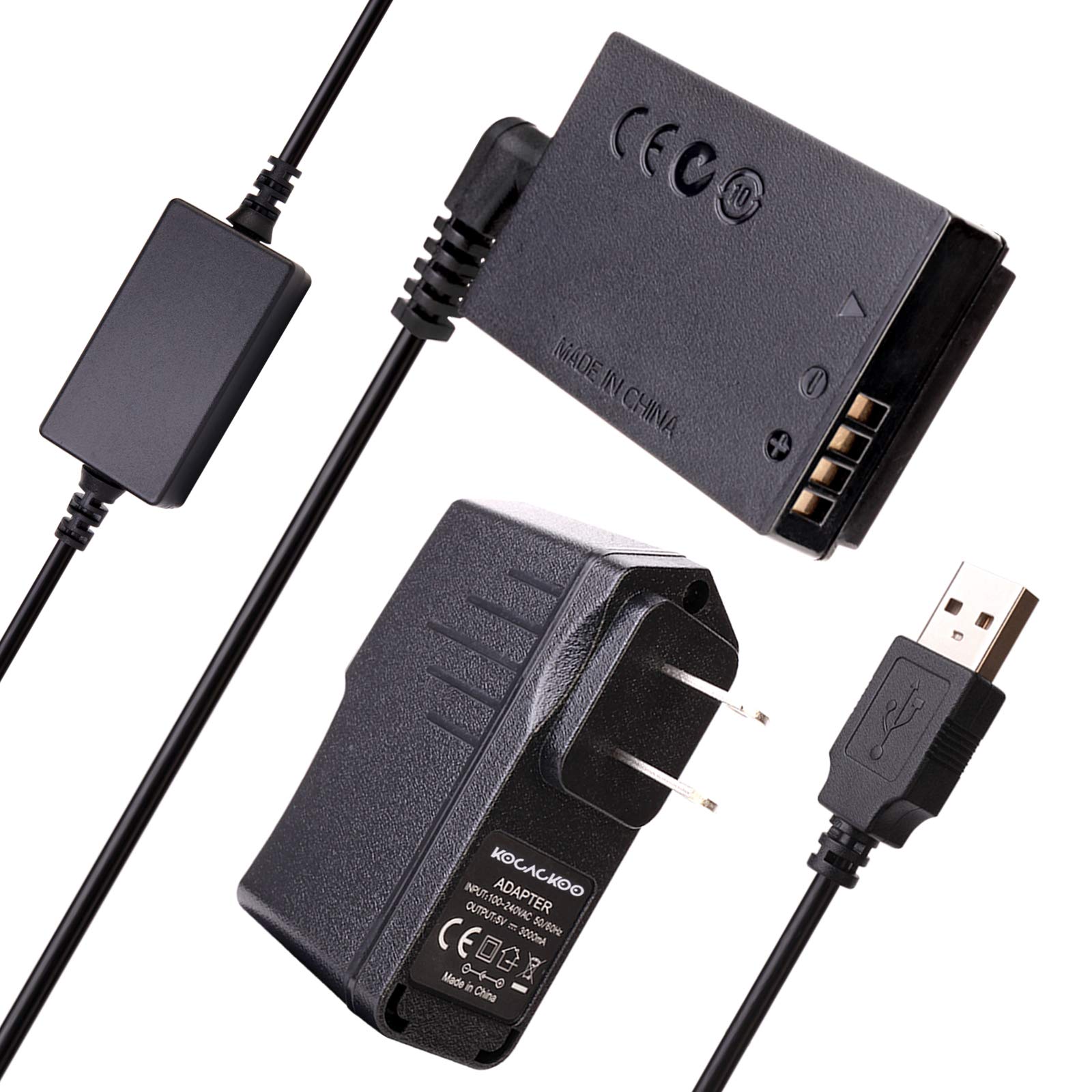 Kocackoo Usb Drive Cable Ack E12 Mobile Power Supply + Lp E12 Dummy Battery Dc Grip Dr 12 Dc Coupler + Usb Power Adapter Kit For