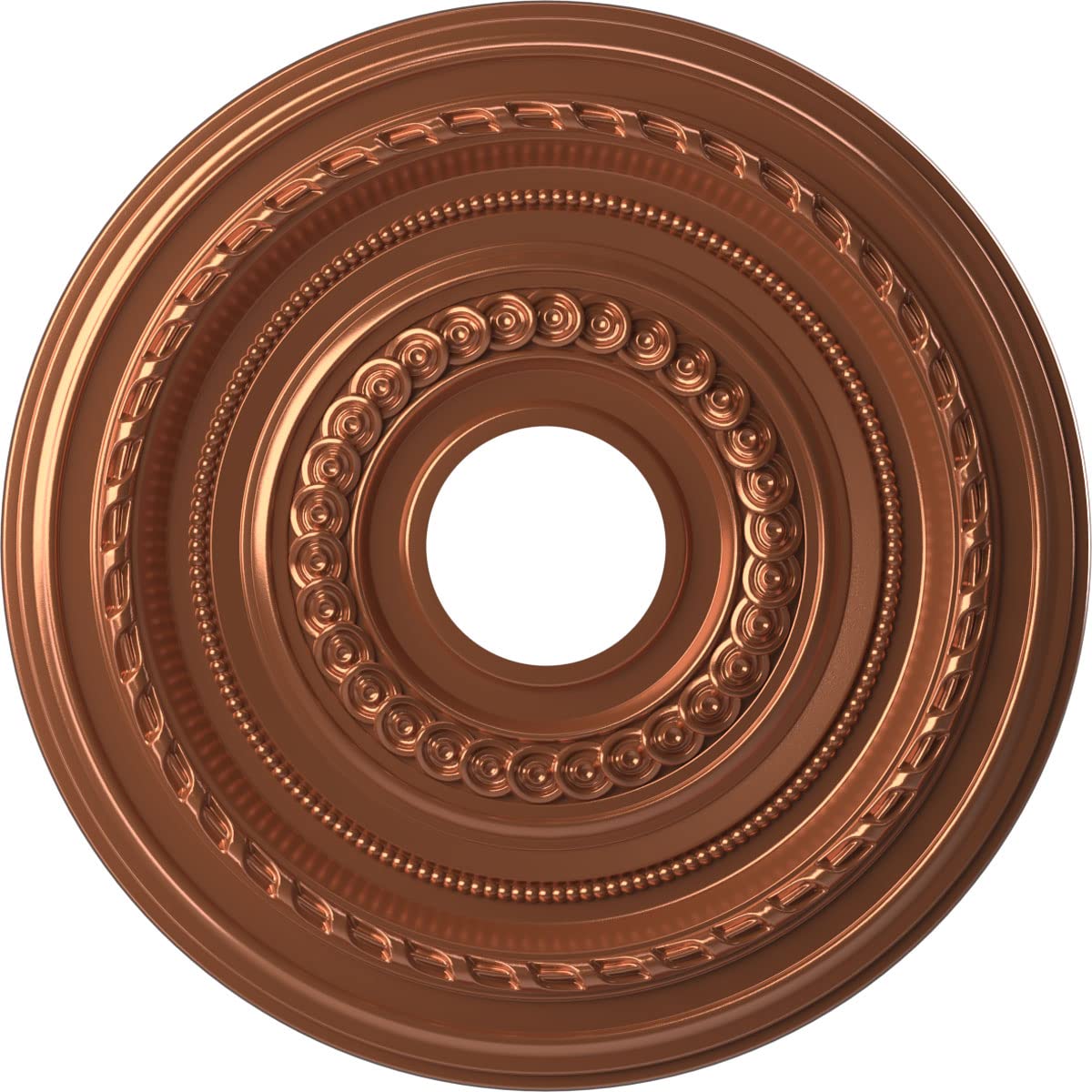 Ekena Millwork Cmp16Cobco Cole Thermoformed Pvc Ceiling Medallion (Fits Canopies Up To 4 1/2''), 16''Od X 3 1/2''Id X 1''P, Brig
