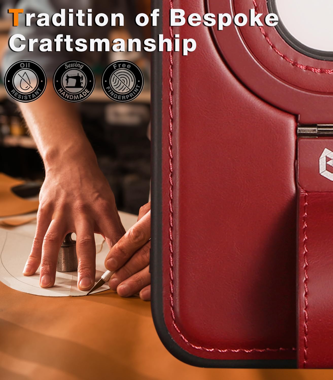 Butaiga Capture Grip Strap Magnetic Stand For Iphone 16 Case With Screen Protector, Protective Iphone 16 Case Leather, Compatibl