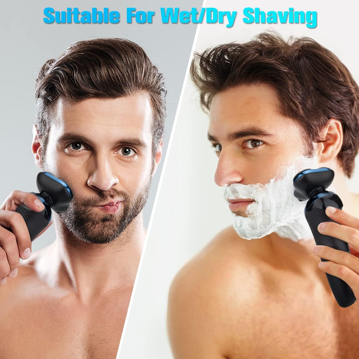 Electric Razor For Men, Shaver For Men Face,Waterproof Wet Dry Electric Shavers Led Display Cordless With Rechargeable Nose Hair