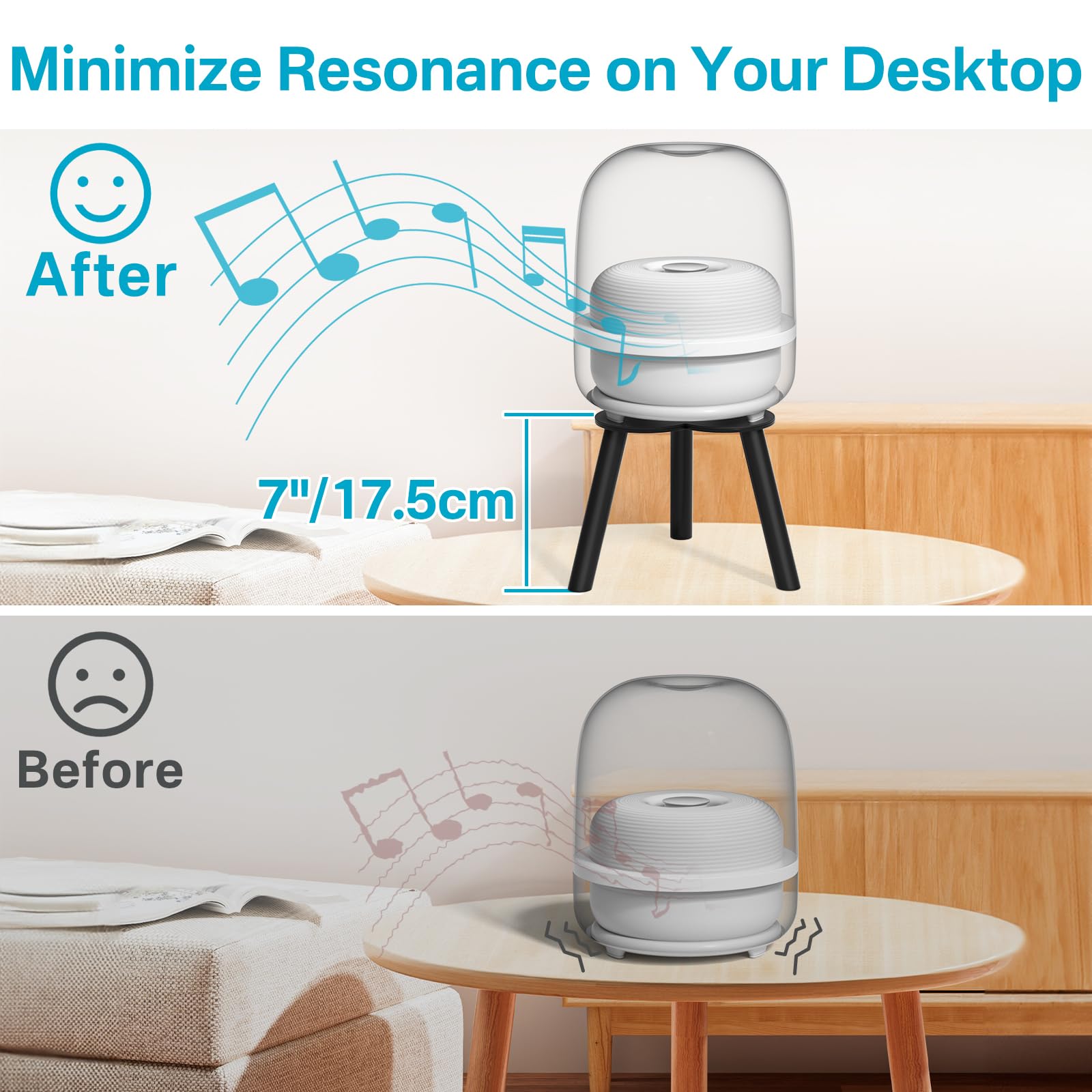 Premium Desktop Speaker Stand For Harman Kardon Aura Studio 3, Aura Studio 4, Soundsticks 4 Bluetooth Speaker Desk Stand   Anti