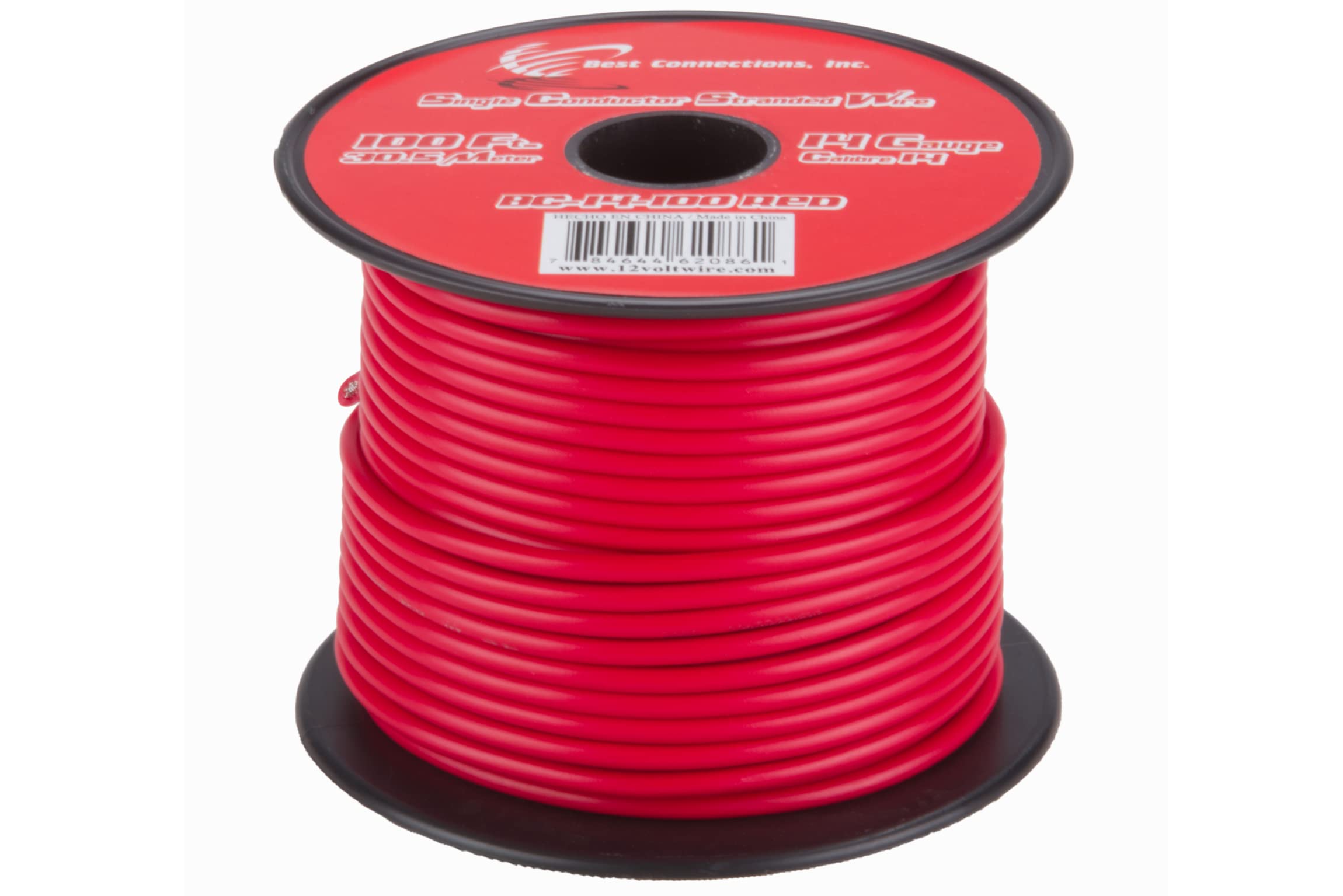 Audiopipe AP-14-100 14 Gauge 100 ft Car Audio Remote Wire Copper Clad Aluminum Red
