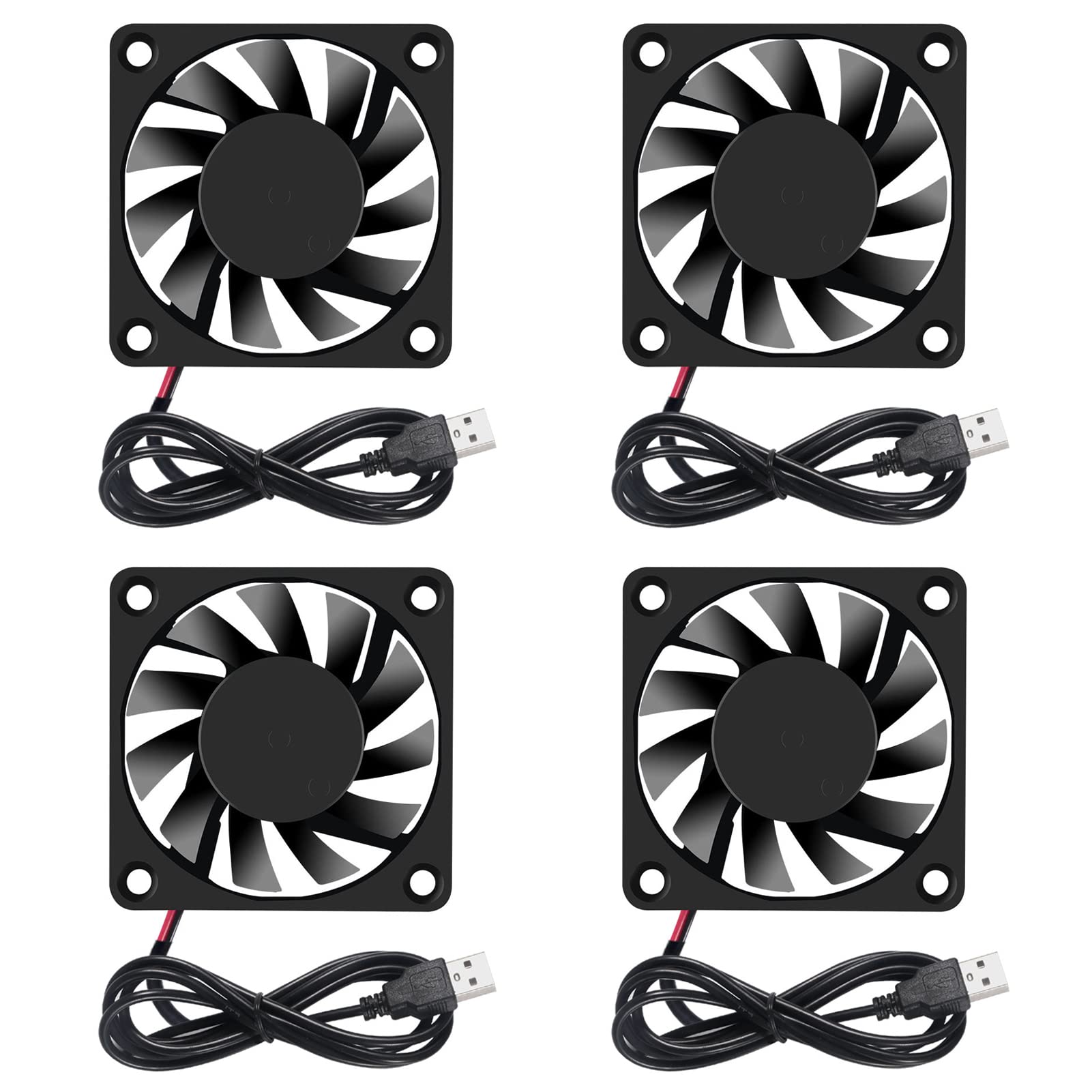 4Pcs 8010 Dc 5V Fan 3D Printer 80X80X10Mm Brushless Cooling Fan 80Mm Ball Bearing Fan For 3D Printer Pc Cpu Computer Case Fan Co