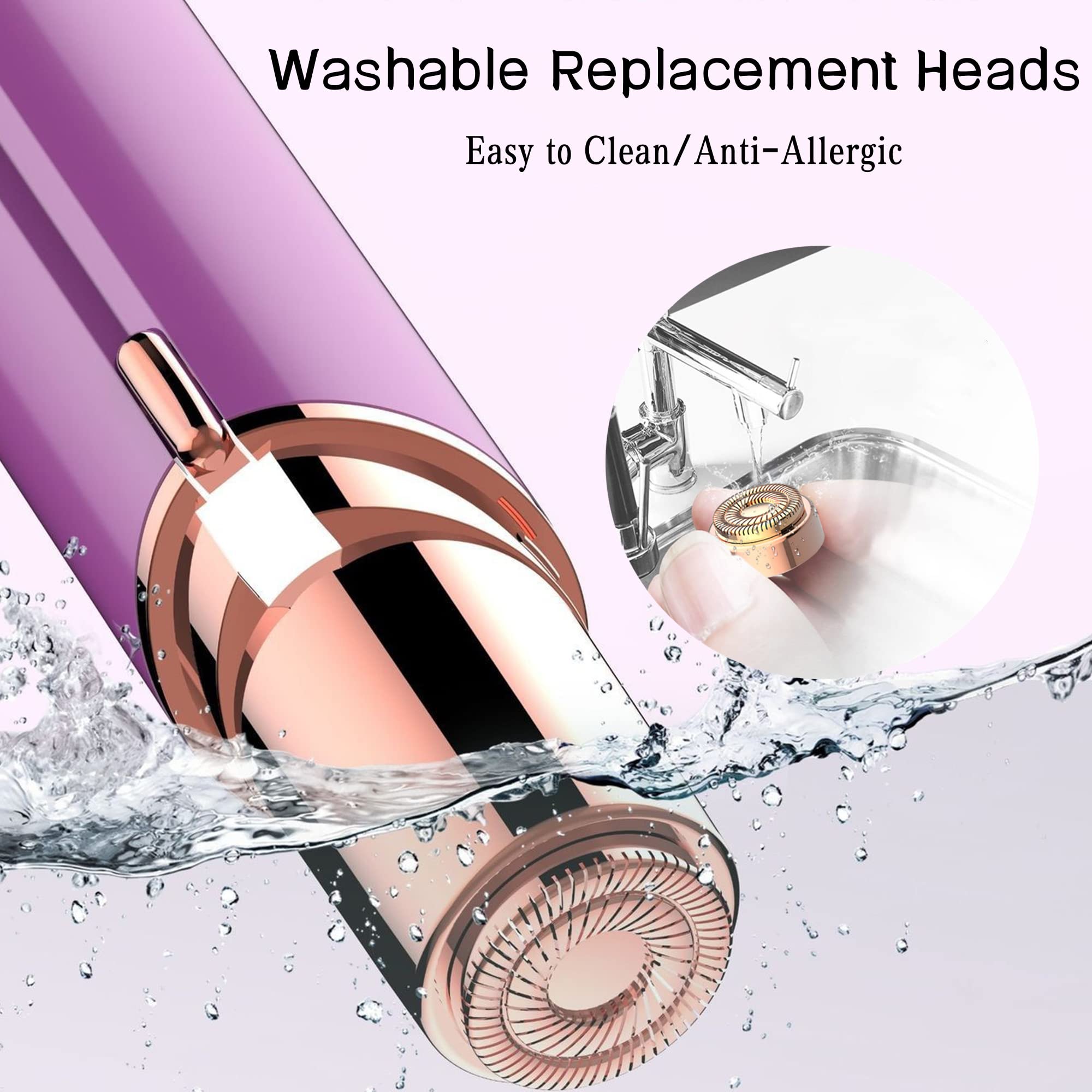 Women Facial Hair Remover Replacement Heads Gen 2 For Finishing Touch Flawless,Double Halo Face Razor Replacement Heads For Flaw