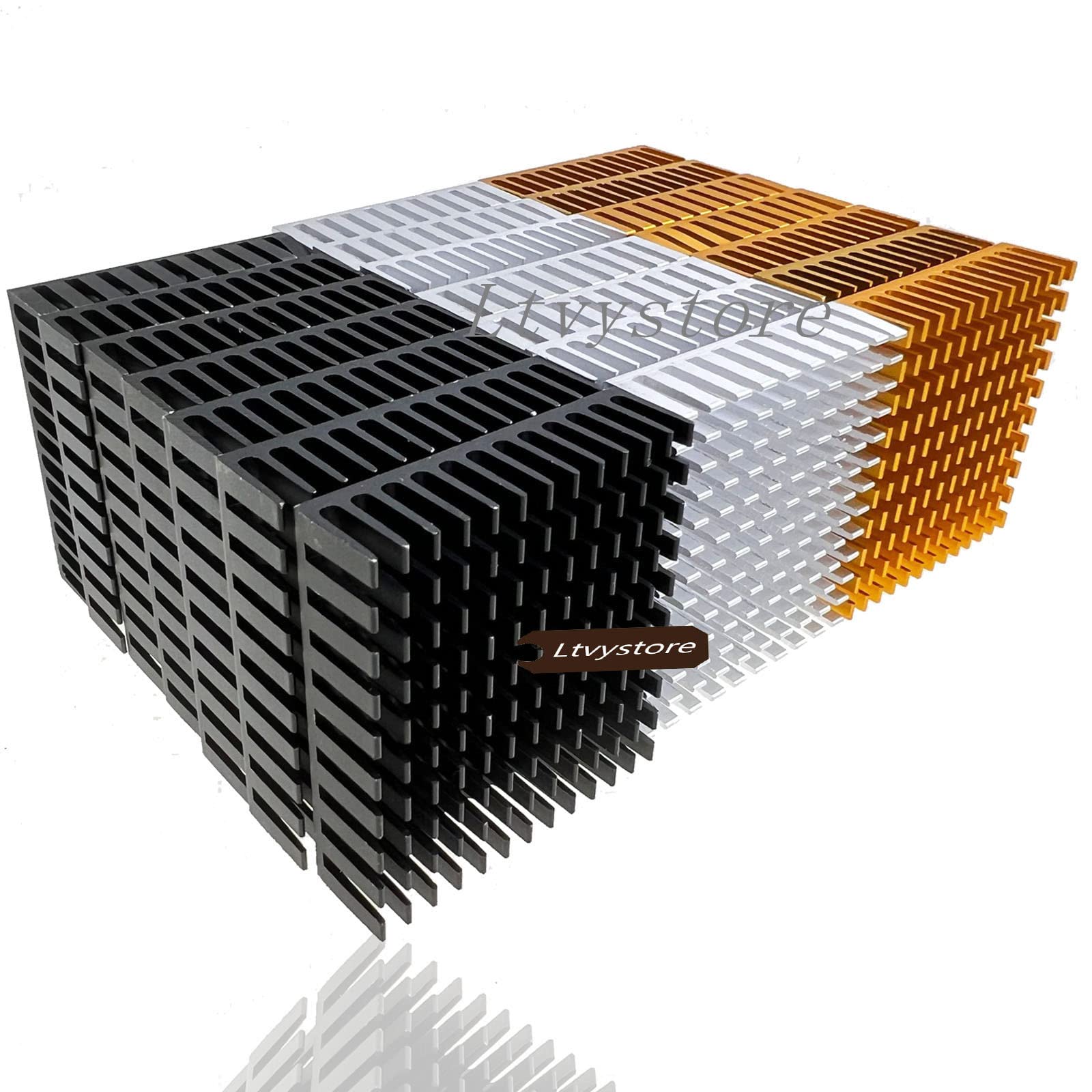 Ltvystore 21PCS 40mm *40mm *11mm Heatsink Cooling Fin Radiator Cooler Heat Sink for Cooling TEC1-12706 Thermoelectric Peltier Co