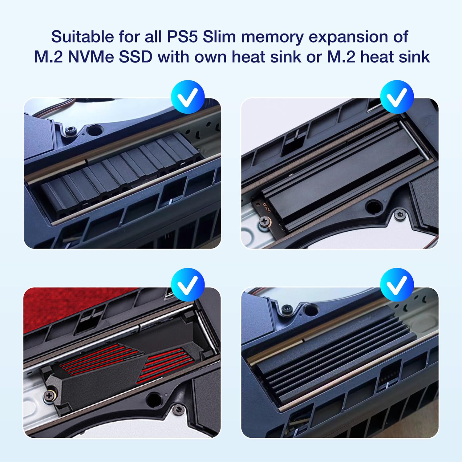 Graugear Metal Heat Dissipation Cover For Ps5 M.2 Ssd Expansion Slot | Fit For Playstation 5 Nvme Ssd W/Heatsink | New Breathabl