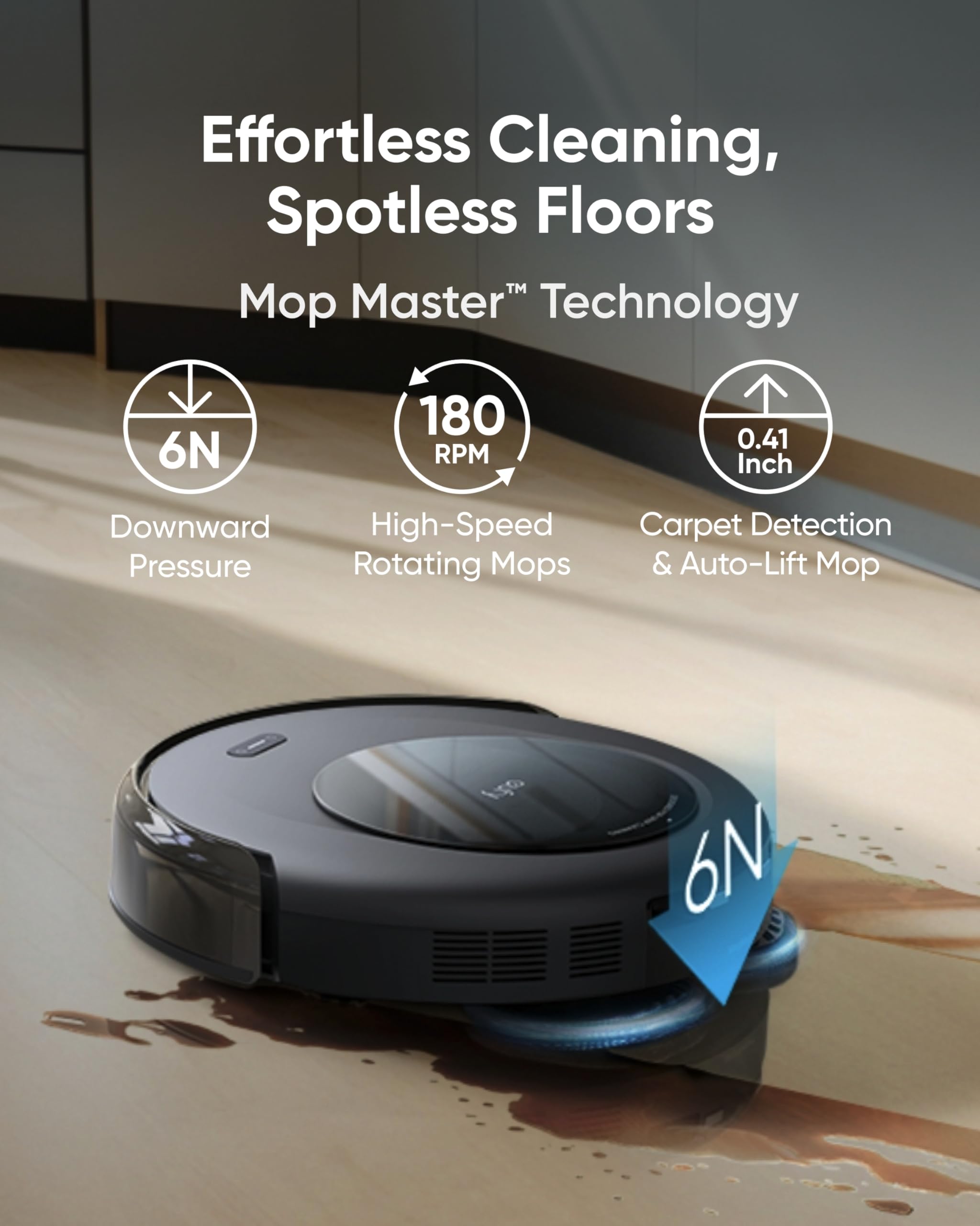 Eufy Robot Vacuum Omni C20, Robot Vacuum And Mop Combo, Self Emptying, Auto Mop Washing And Auto Drying For Hands Free Cleaning,