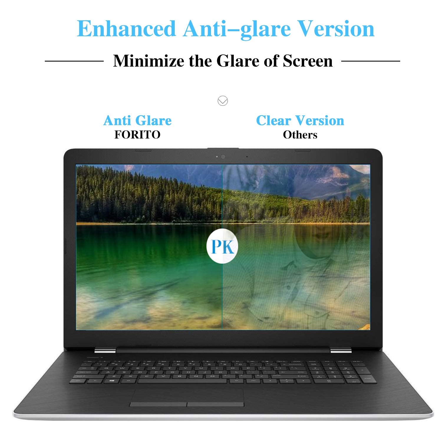 [2 Pack] Forito 17.3'' Anti Glare Screen Protector Compatible With All Brands Of 17.3'' With 16:9 Aspect Ratio Display Laptop(Si
