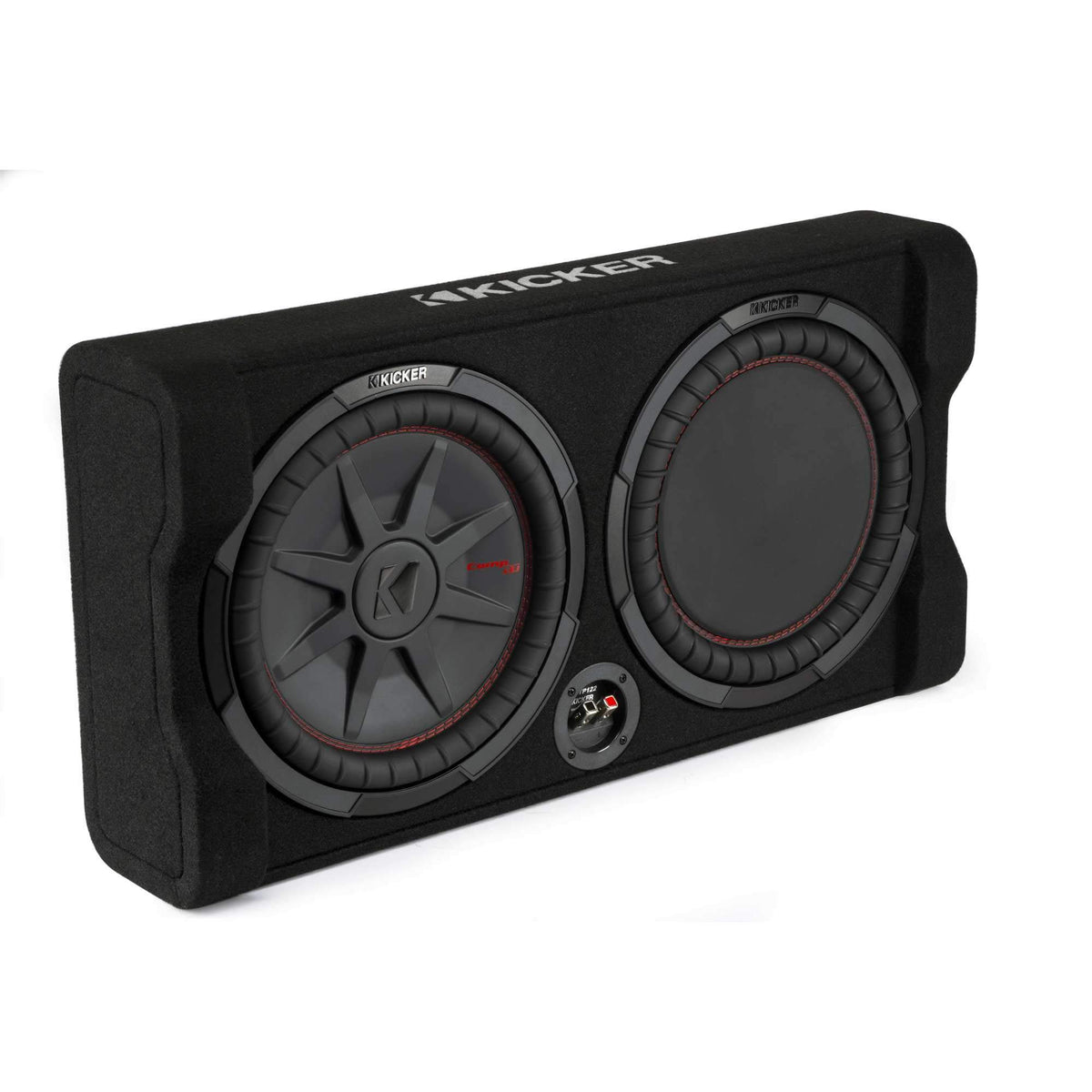 Kicker 48Trtp122 12'' Thin Down Firing Subwoofer W/Passive Radiator Enclosure, 2 Ohm