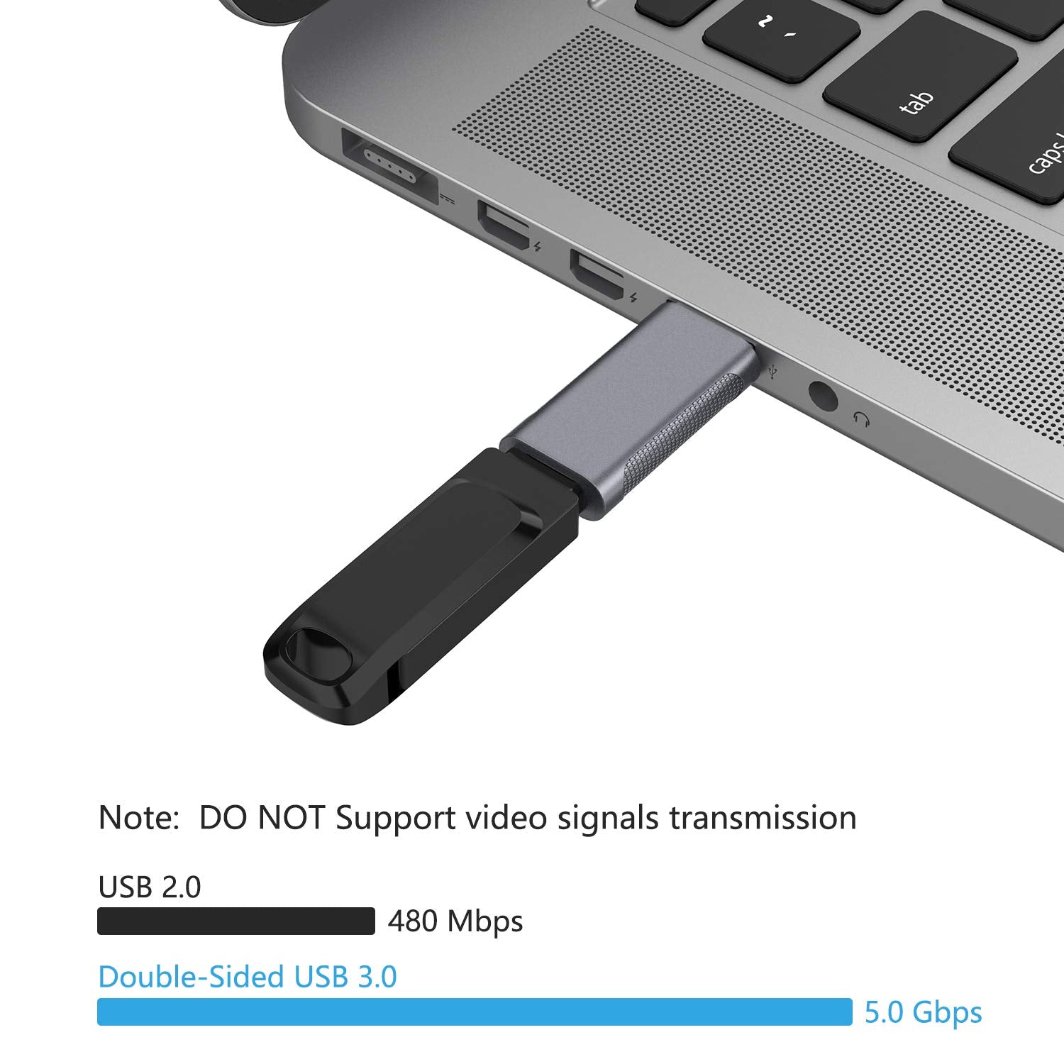 Nonda Usb 3.0 Male-Female Adapter, 3 Amp Fast Charging, Compact Design