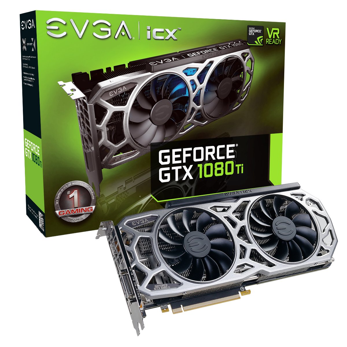Evga Geforce Gtx 1080 Ti Sc2 Gaming, 11Gb Gddr5X, Icx Technology   9 Thermal Sensors & Rgb Led G/P/M, Asynch Fan, Optimized Airf