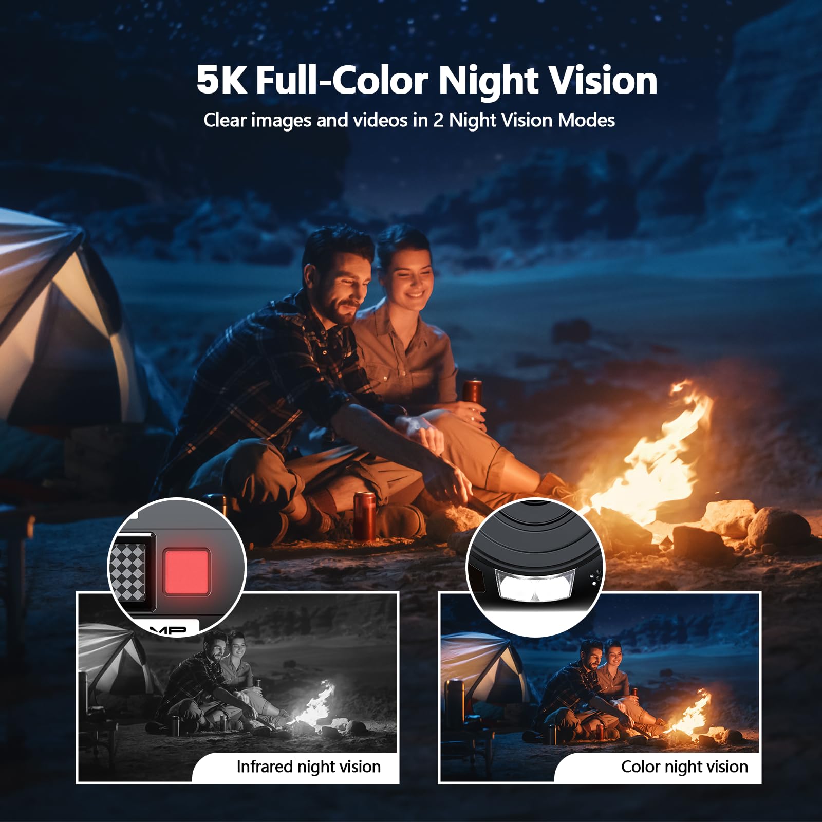 Video Camera Camcorder 5K 56Mp Vlogging Camera Youtube Wifi Night Vision 3    270 Rotatable Touchscreen Podcast Camera Recorder