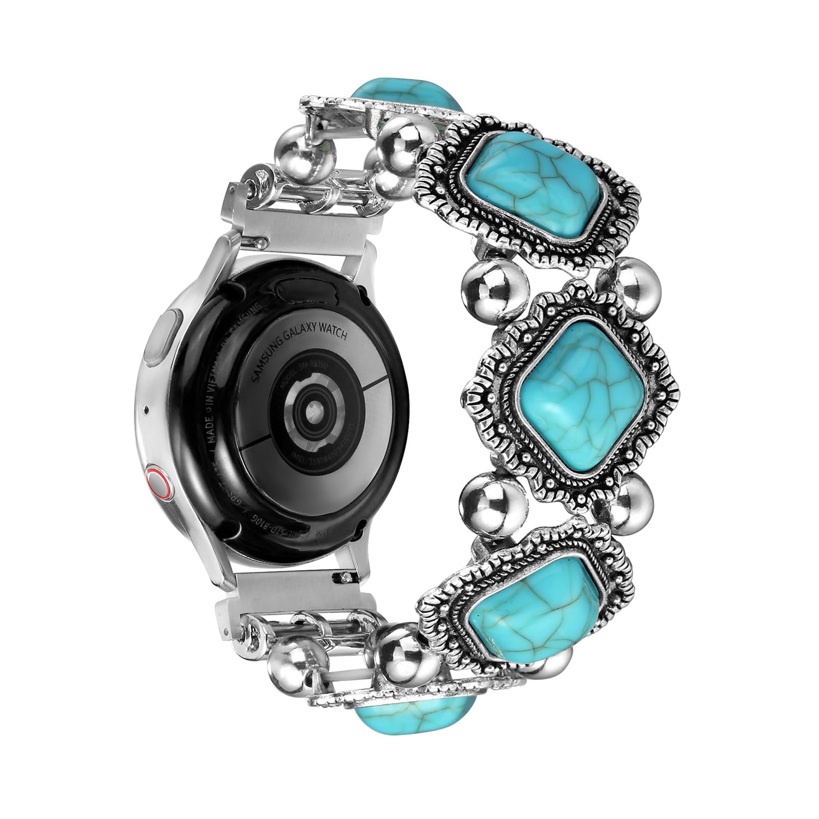 CHARMINGO 20mm Boho Beaded Bracelet Compatible with Samsung Galaxy Watch 7/Fe/6/4/5/Active 2 Watch Band 40mm 44mm/Galaxy Watch 5