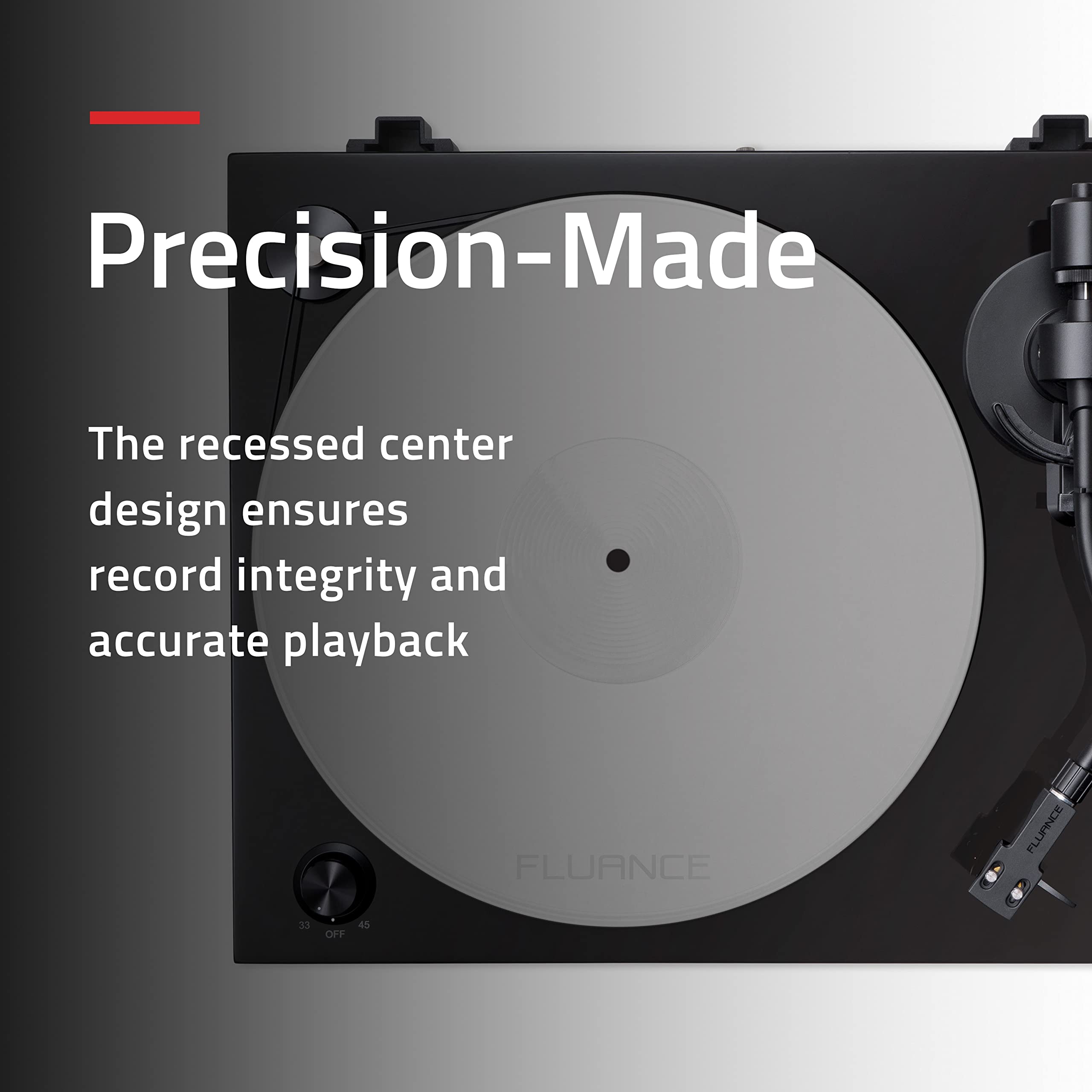 Fluance Acrylic Platter Mat For Turntables - Reduces Vibrations For Improved Sound Clarity For Vinyl Record Playback, Antistatic