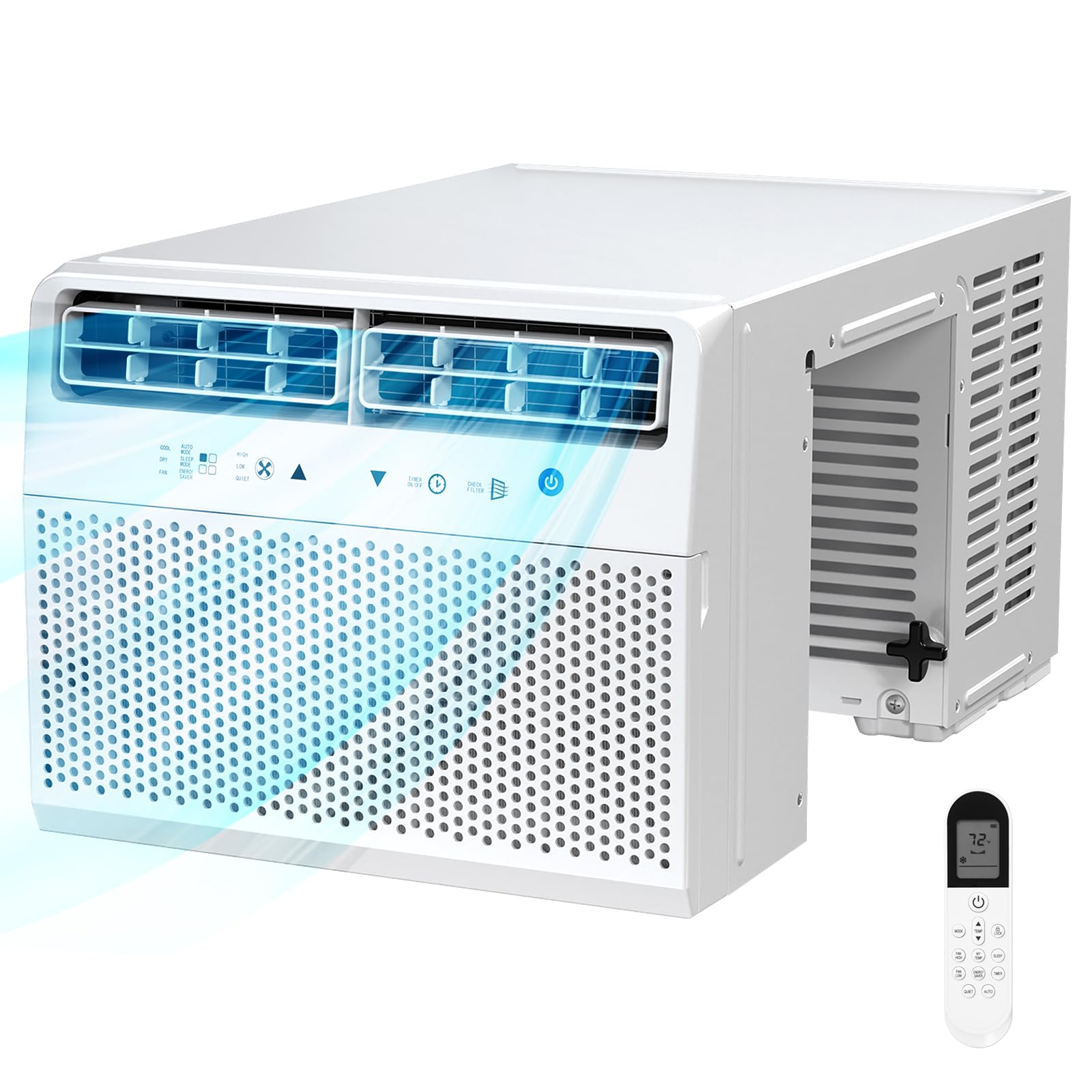 Antarctic Star U-Shaped Air Conditioner Window Unit 12000BTU, Ultra Quiet Window Air Conditioner Cools up to 550 Sq. Ft, Saddle