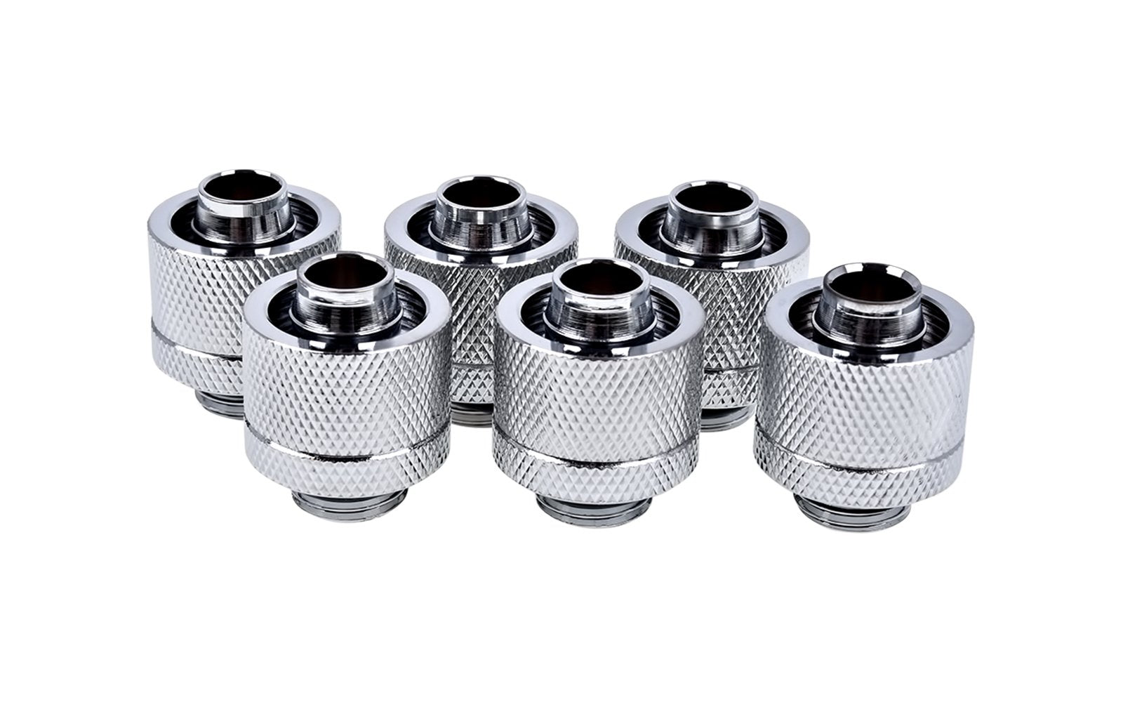 Alphacool 17235 Eiszapfen 16/10Mm Compression Fitting G1/4   Chrome Sixpack Water Cooling Fittings