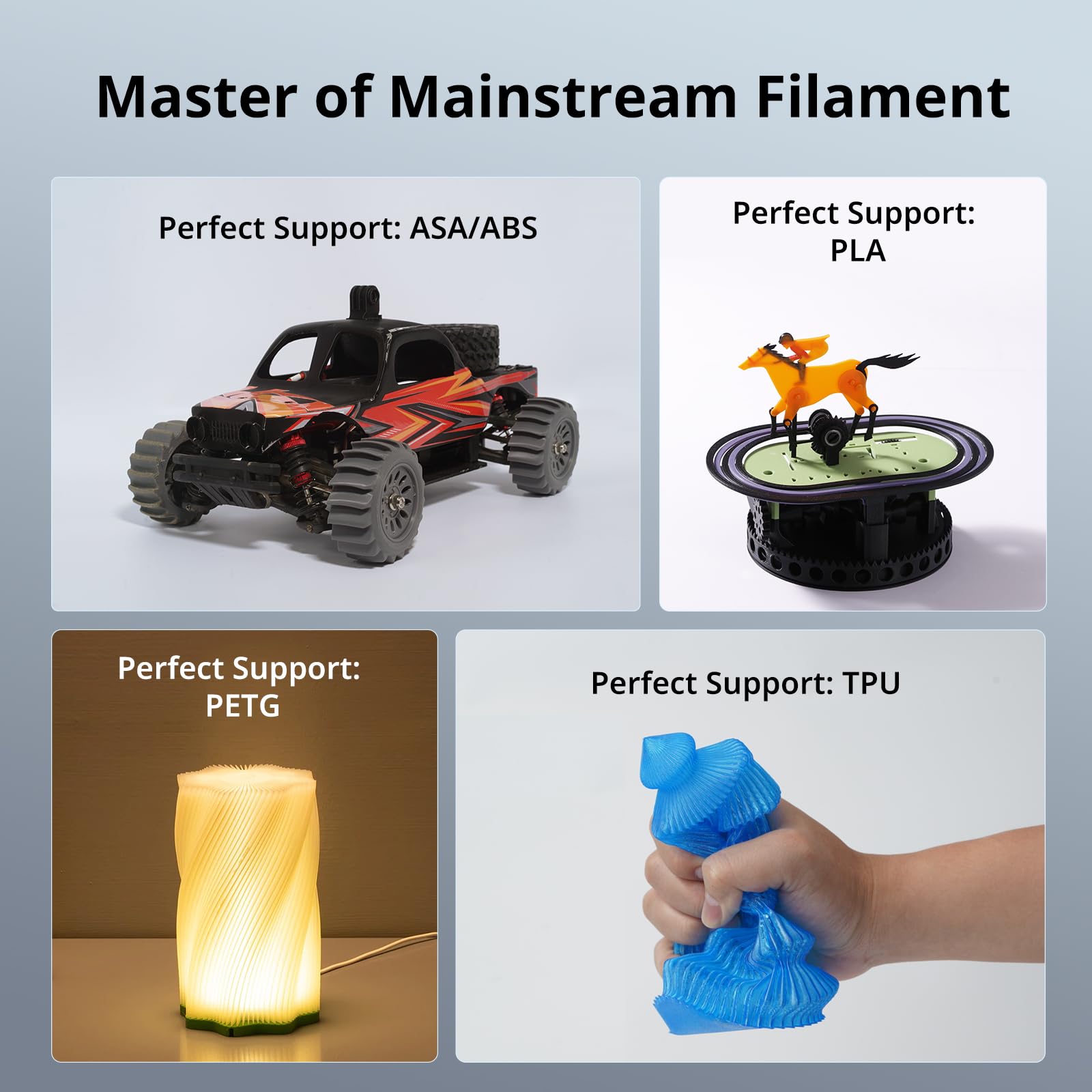 Anycubic Kobra S1 3D Printer Only, Support Multi Color Printing Needs Ace Pro, Max 600Mm/S High Speed High Precision Anycubic Ap