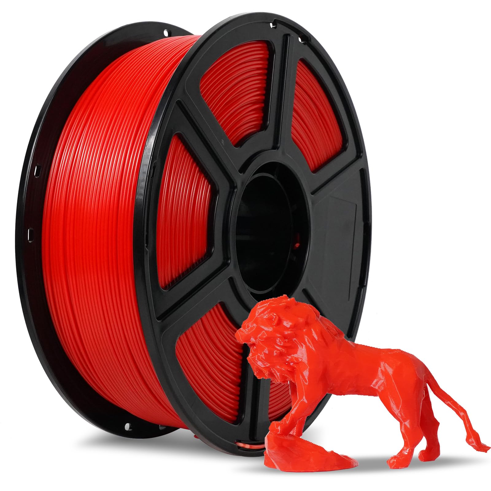 FLASHFORGE ASA Filament 1.75mm Traffic Red, 3D Printer Filament 1kg (2.2lbs) Spool, Dimensional Accuracy +/- 0.02mm, Durable, Hi