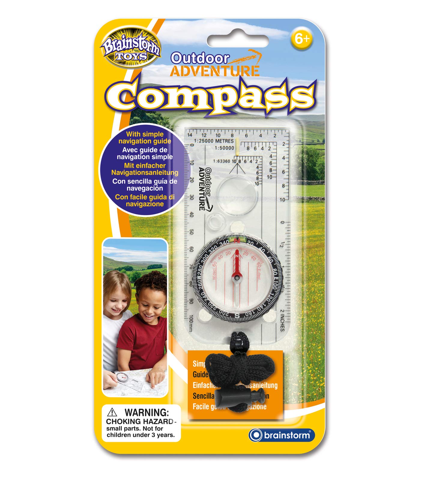 Brainstorm Toys Outdoor Adventure Compass Designed For Children Ages 3+ Years, Multicolor