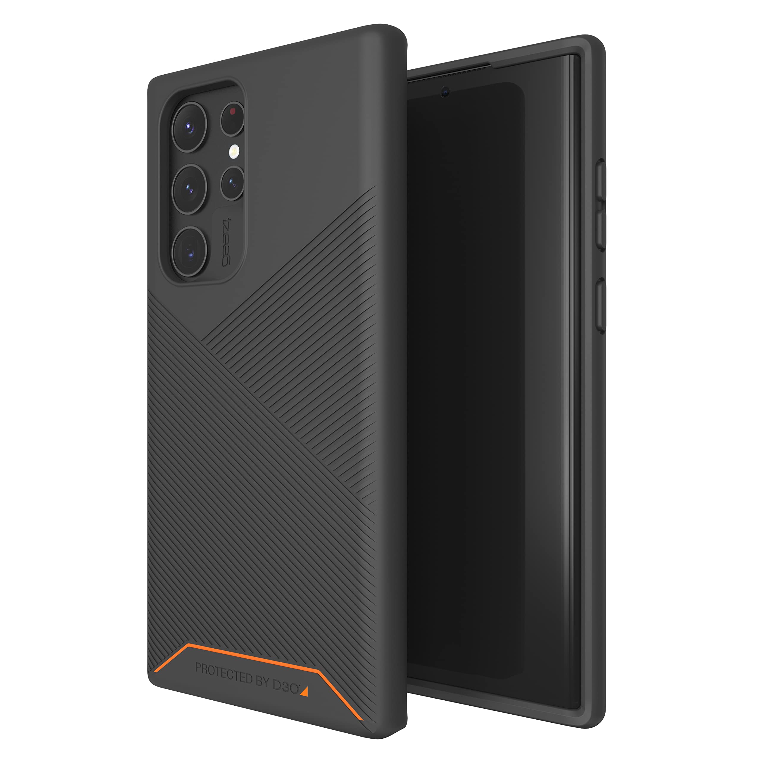 Gear4 ZAGG Denali - Black Case - That Highlights The D3O Protection Material for Samsung Galaxy S22 Ultra