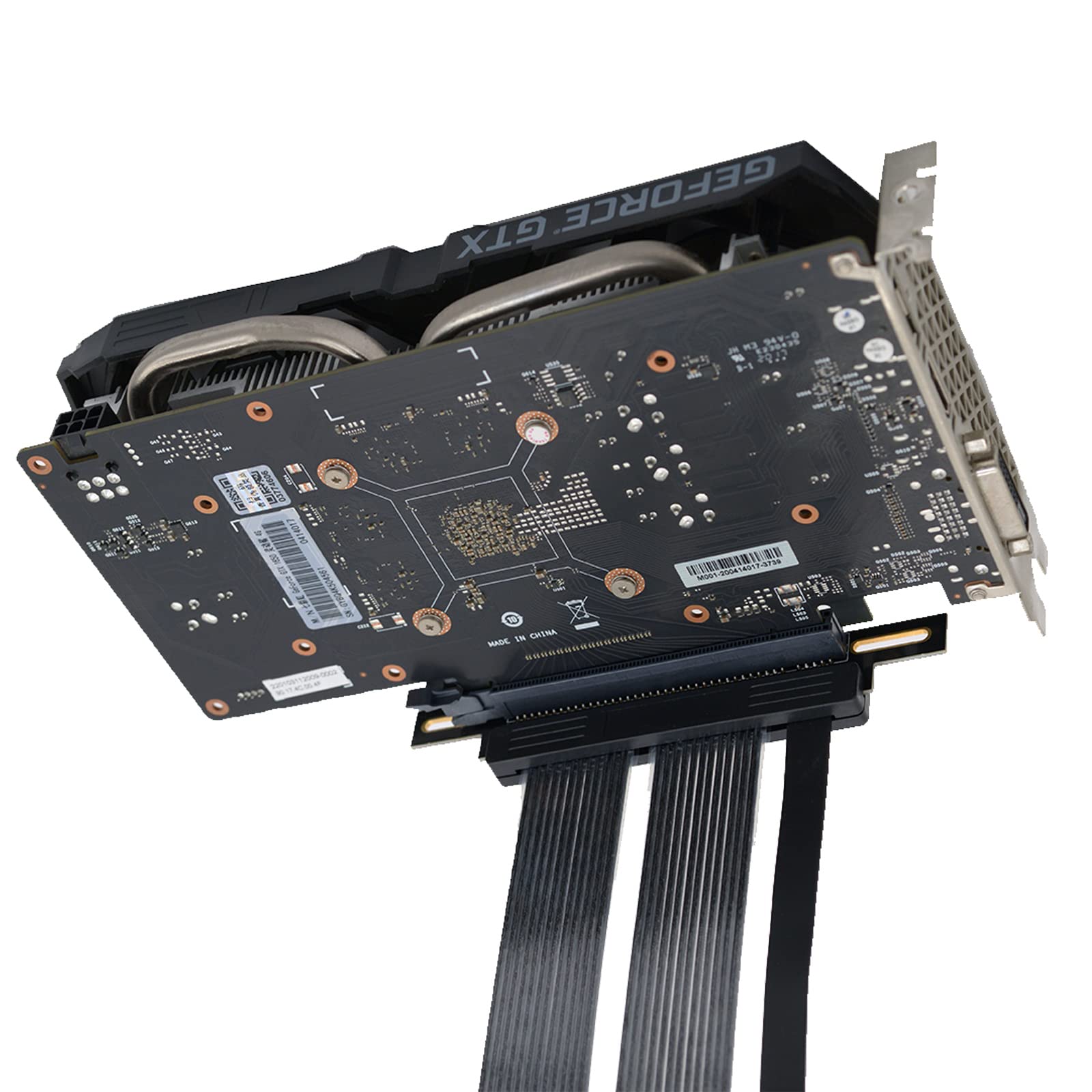 Eagolloar Pcie 4.0 X16 Extender Riser Cable,High Speed Flexible Right Angle Pci E Port Gpu Graphic Card Extension Cable 250Mm