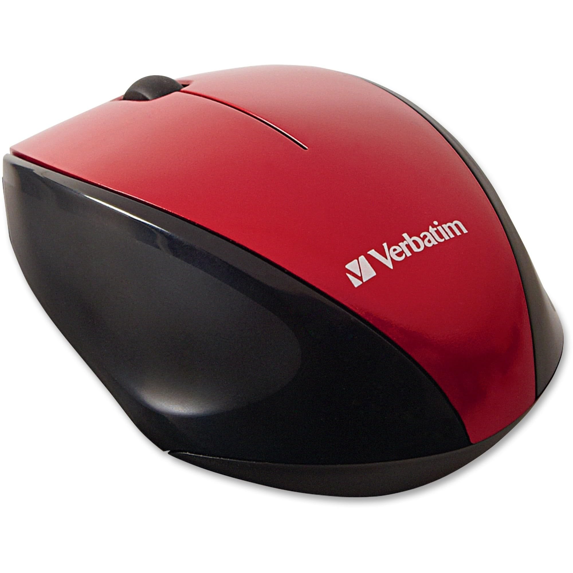 Verbatim Wireless Multi Trac Mouse 2.4Ghz With Nano Receiver   Ergonomic, Blue Led, Portable Mouse For Mac And Windows   Red