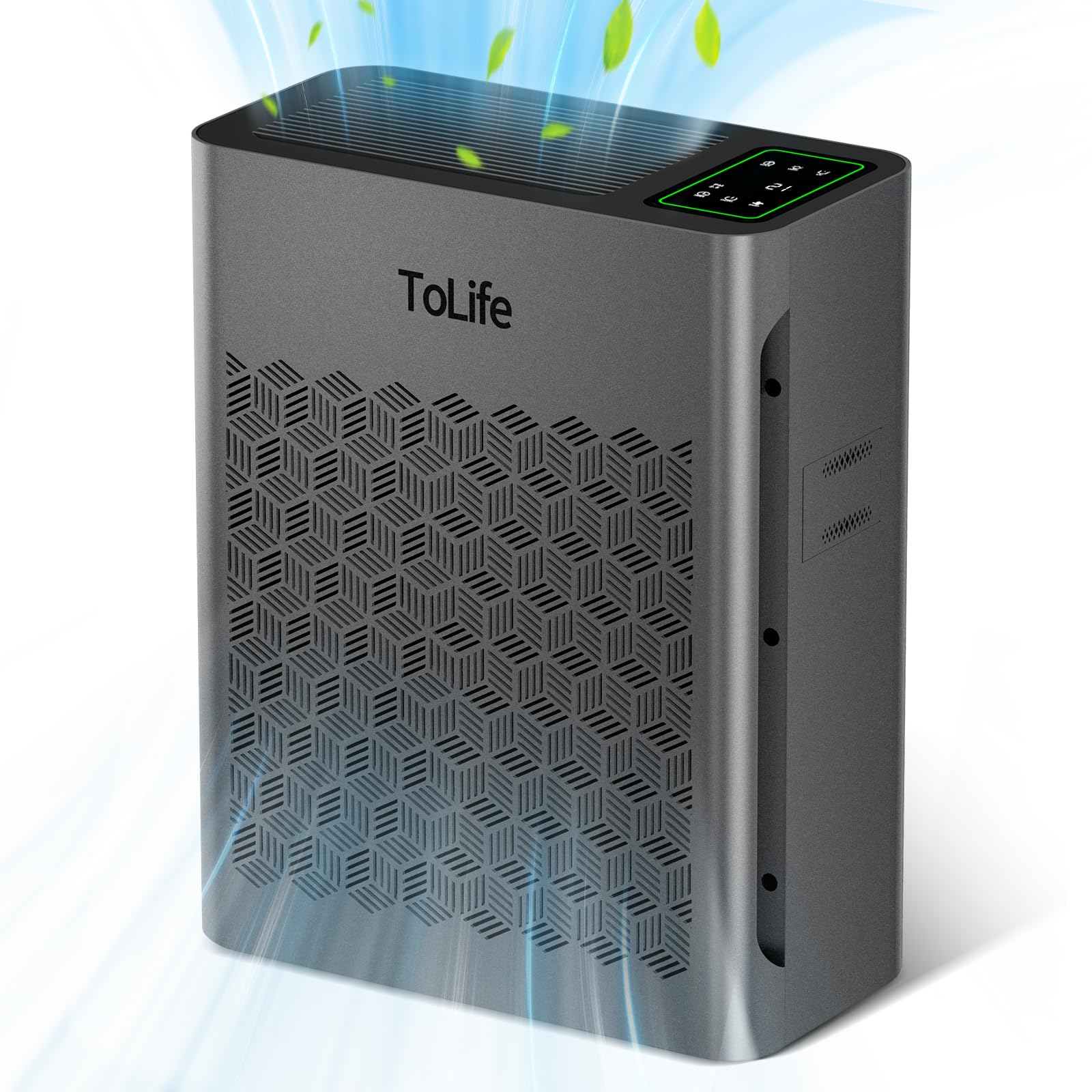 Tolife Air Purifiers For Home Large Room Up To 1295 Ft With Pm 2.5 Display Air Quality Sensor, Auto Mode, Timer, Hepa Air Purifi