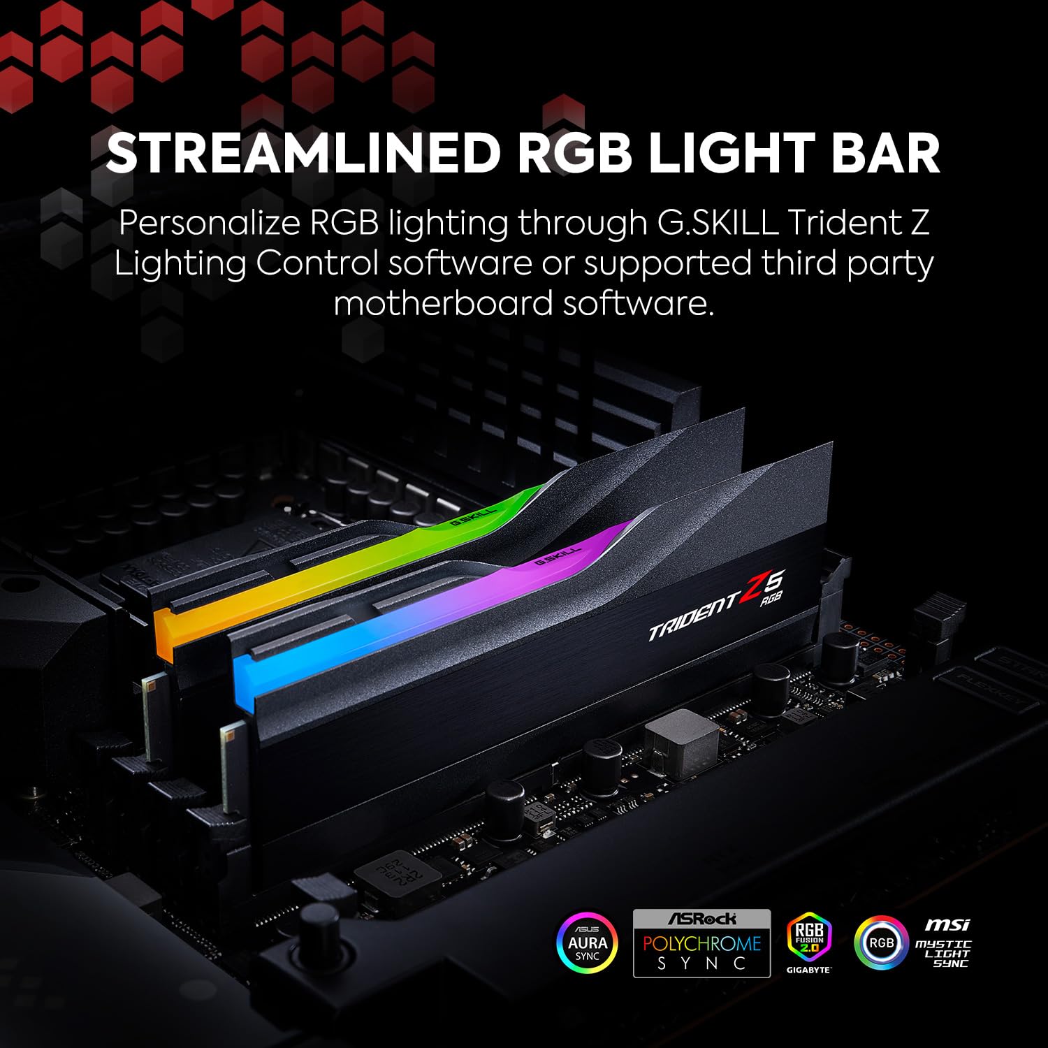 G.Skill Trident Z5 Rgb Series (Intel Xmp 3.0) Ddr5 Ram 64Gb (2X32Gb) 6800Mt/S Cl34 45 45 108 1.40V Desktop Computer Memory Udimm