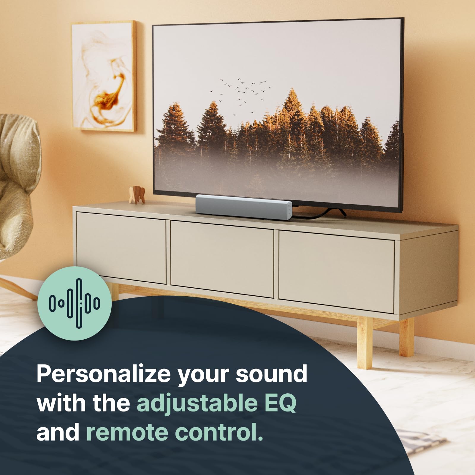 Majority 15 Inch Soundbar For Tv, Bluetooth Sound Bar 50 Watts, Home Audio Speaker, Small Pc Soundbar And Speaker Bar | Aux, Rca