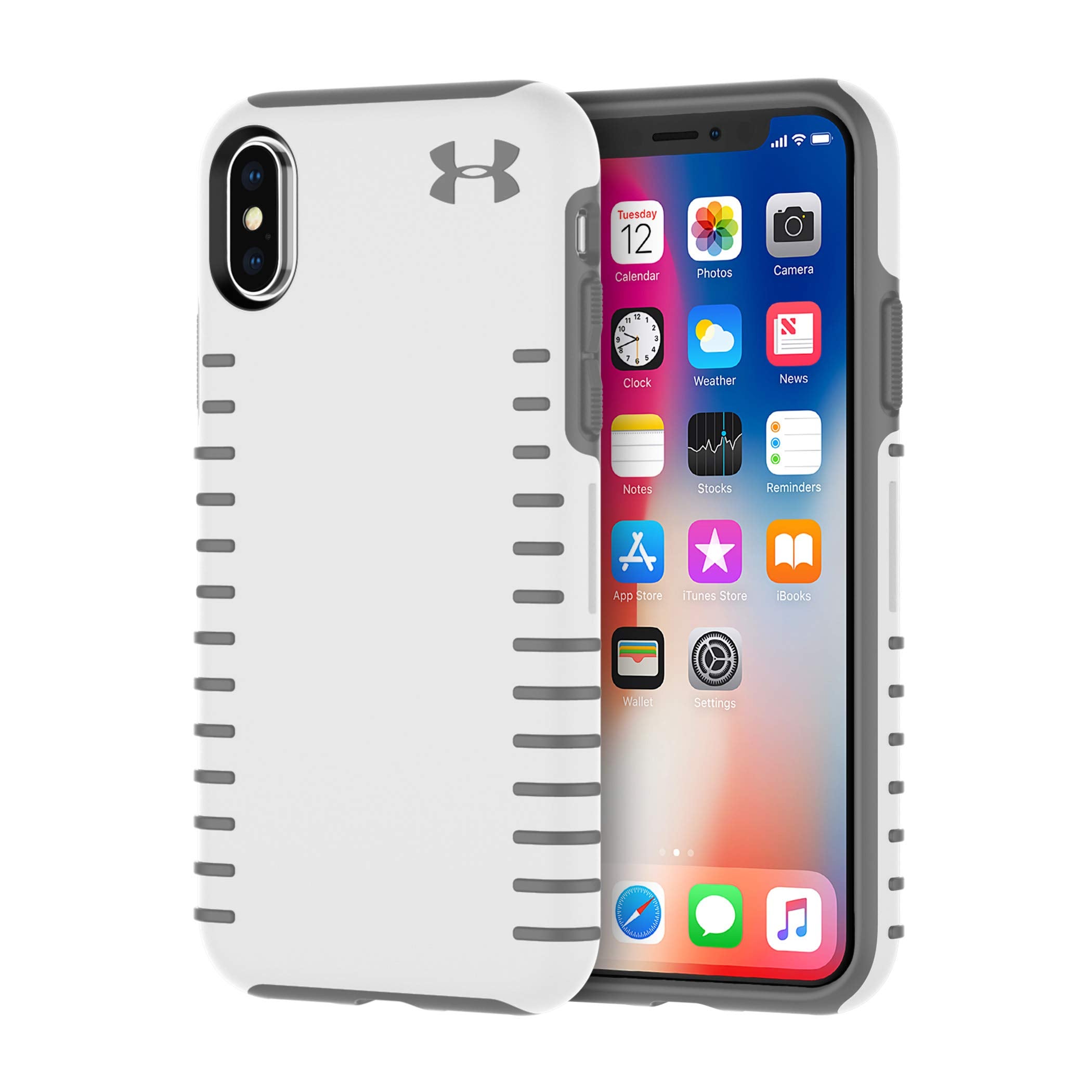 Under Armour Uaiph 011 Wgr V Ua Protect Grip Case For Iphone Xs & Iphone X   White/Graphite