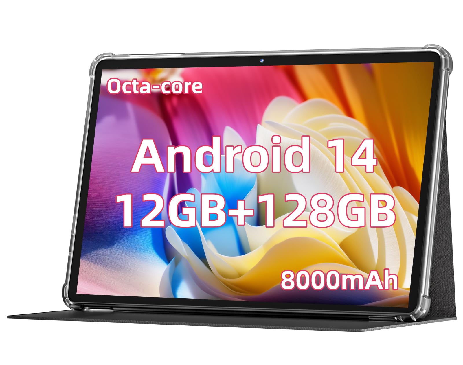 Colorroom 2024 Newest Android 14 Tablet, 11Inch Tablet Pc, 12Gb+128Gb+512Gb Expand, Support Face Unlock,18W Fast Charging+8000Ma