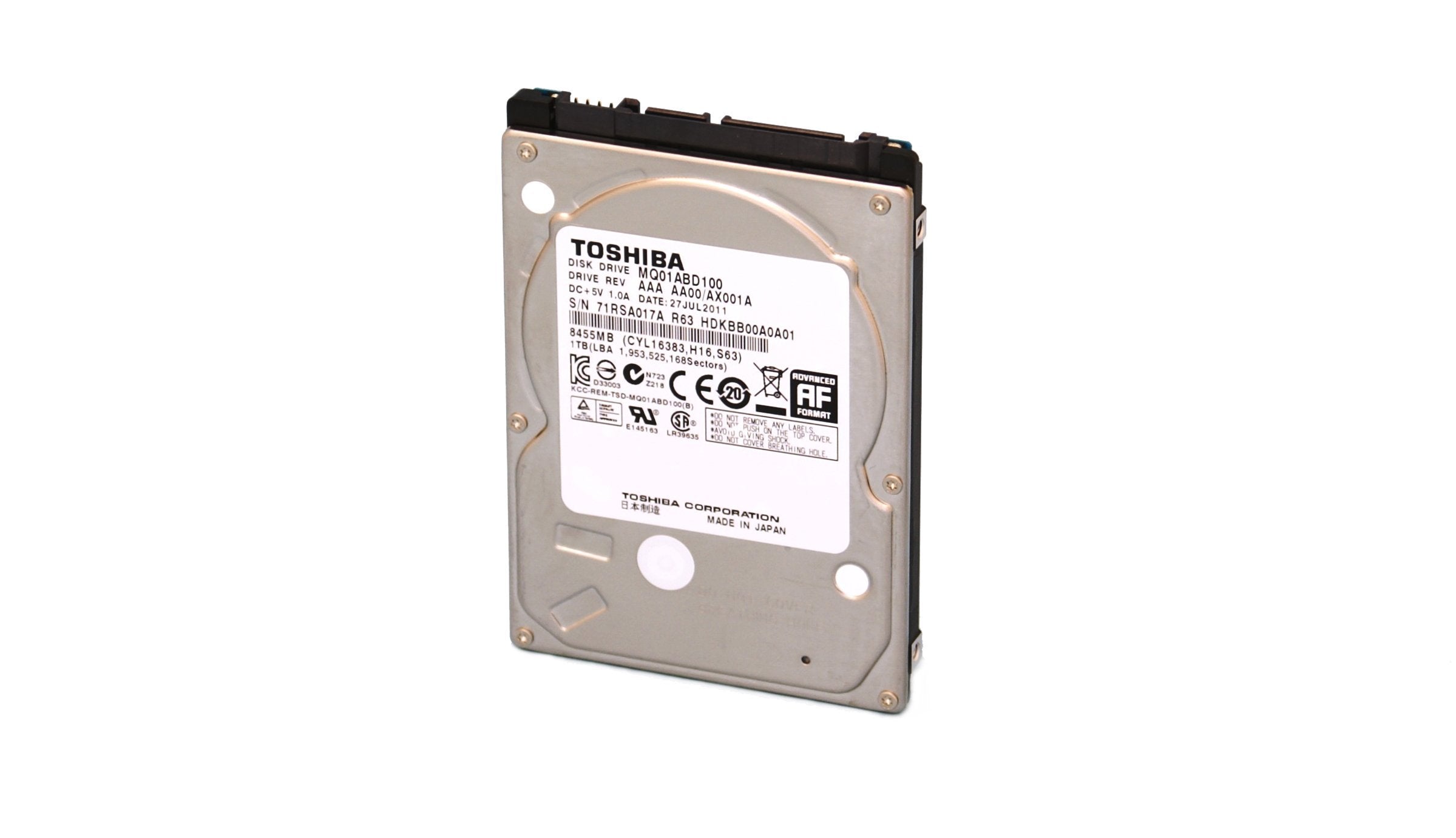Toshiba Mq01Abd 1 Tb 2.5'' Internal Hard Drive Mq01Abd100