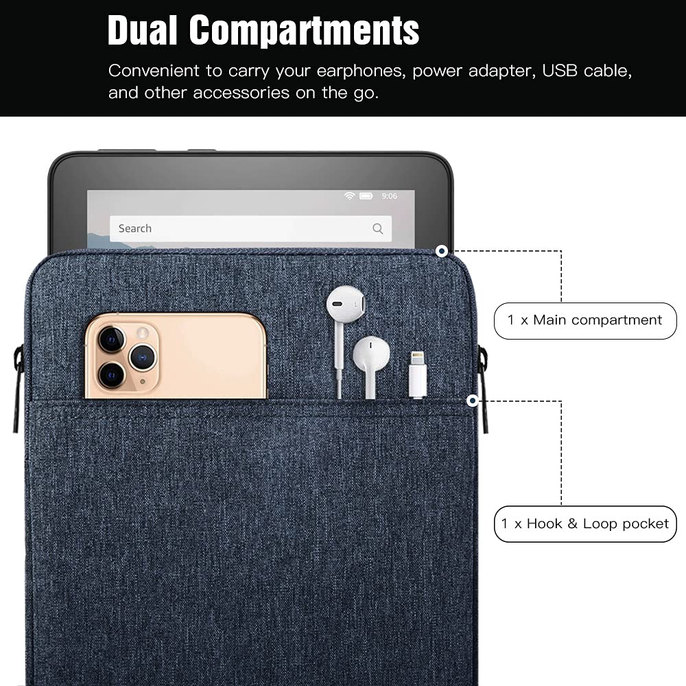 Timovo 8-9 Inch Tablet Sleeve Case For Ipad Mini 6, Ipad Mini 5/4/3/2/1, Galaxy Tab A7 Lite 8.7/Tab A 8.0/Tab A 8.4, Fire Hd 8 &