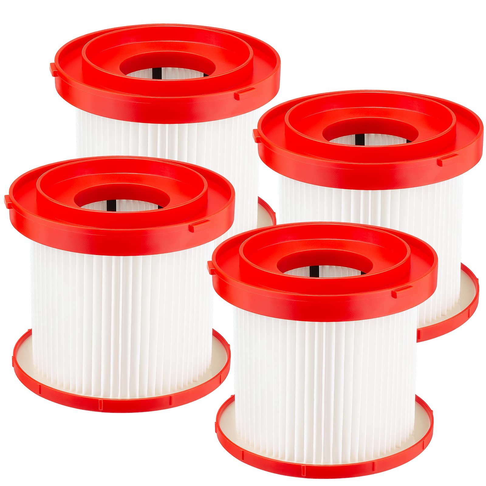 4 Pack Wet Dry Vacuum Hepa Filter Replacement 49 90 1900 Compatible With Milwaukee Cordless Vacuum   For Milwaukee Cordless M18
