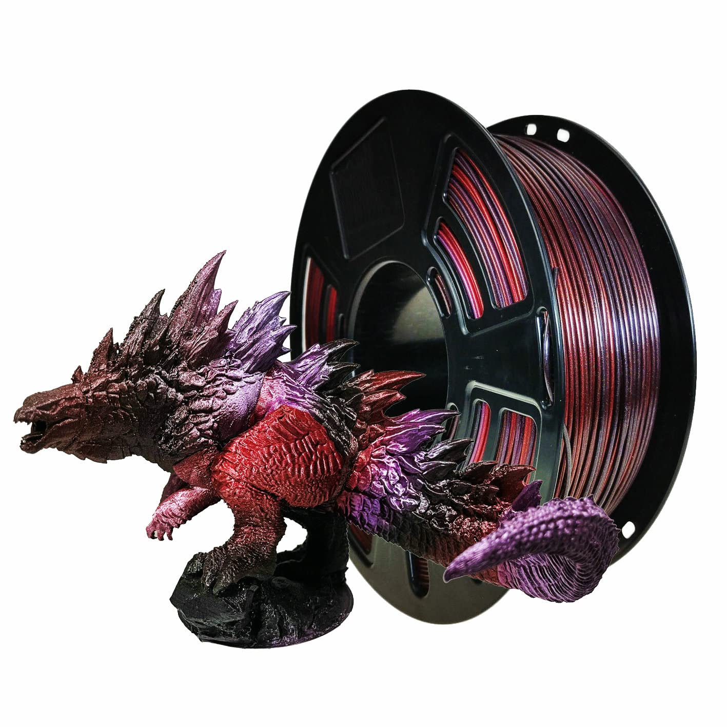 Stronghero3D Pla 3D Printer Filament 1.75Mm,Galaxy Red,Black,Silk Purple,Net Weight 1Kg Accuracy +/ 0.05Mm