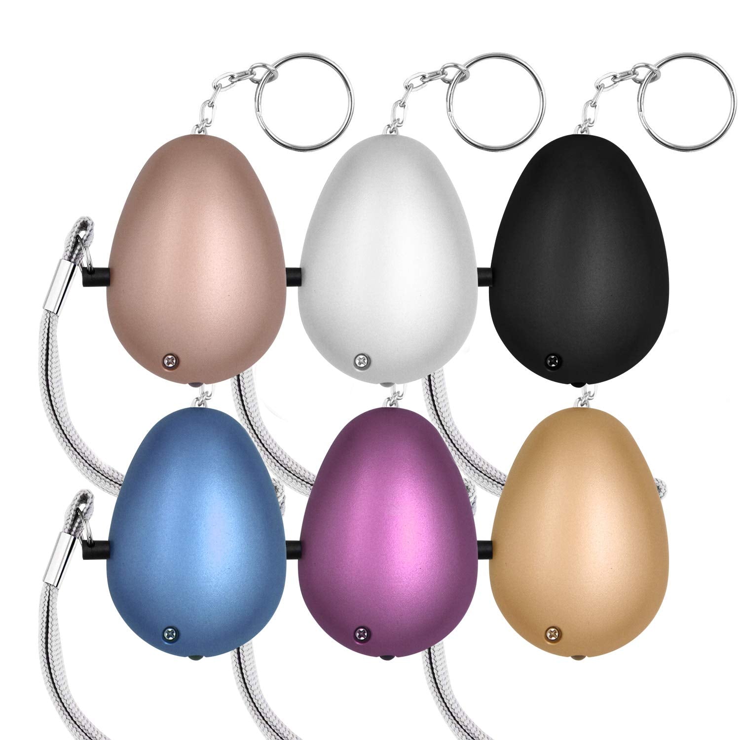 Kosin Safe Sound Personal Alarm, 6 Pack 140Db Personal Security Alarm Keychain With Led Lights, Emergency Safety Alarm For Women