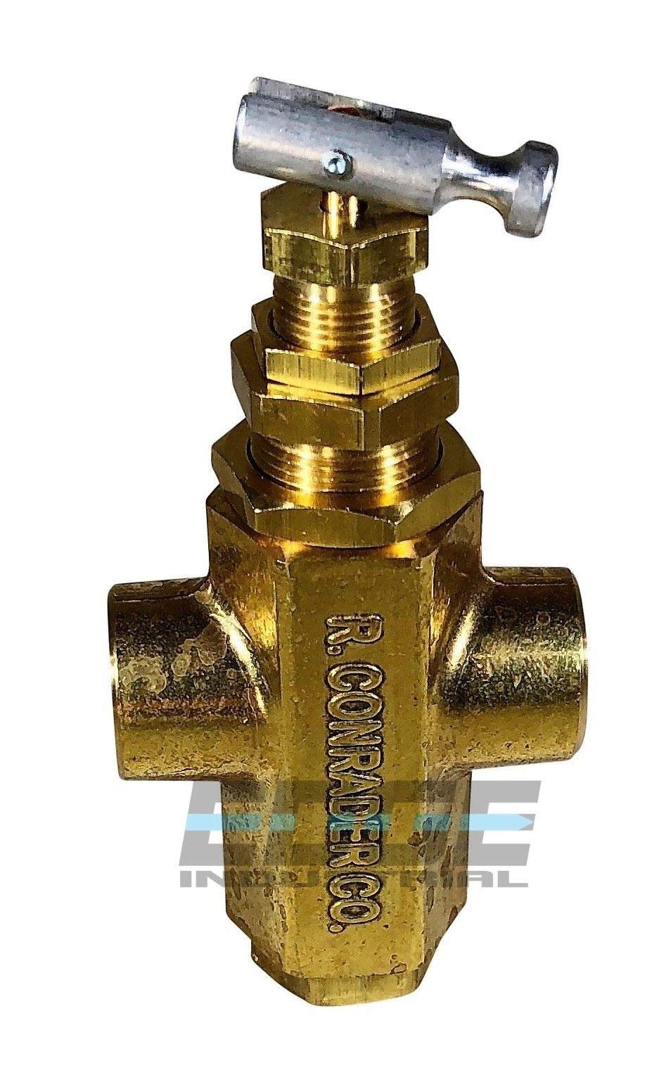 Conrader Pilot Cross Unloader Valve Mounting Boss Air Compressor, 1/4'' Female Npt Fnpt (120 140 Psi)