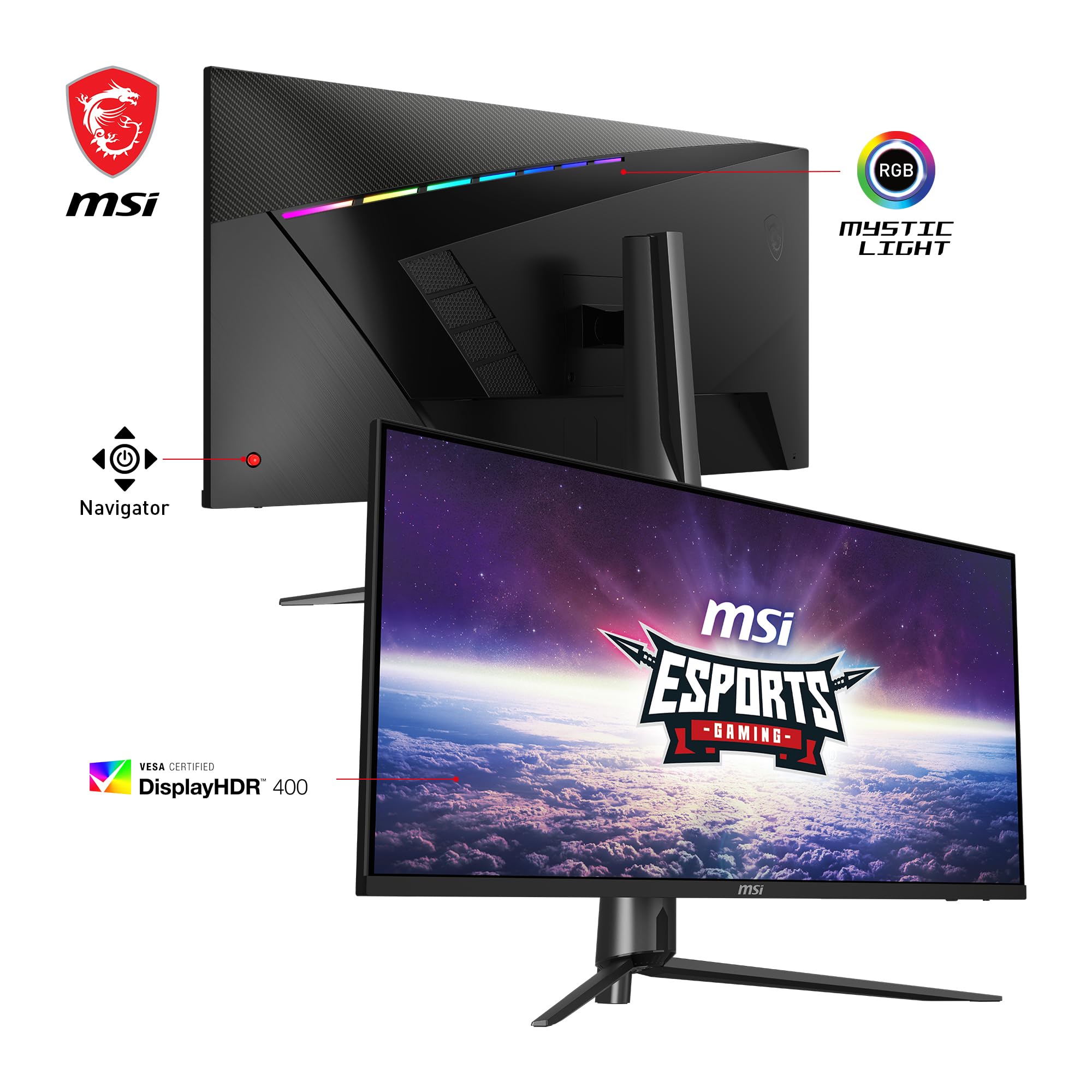 Msi Mag401Qr, 40 Gaming Monitor, 3440 X 1440(Uwqhd), Ips, 155Hz, Freesync Premium, Hdr400, Hdmi, Displayport, Usb C, Tilt,Black