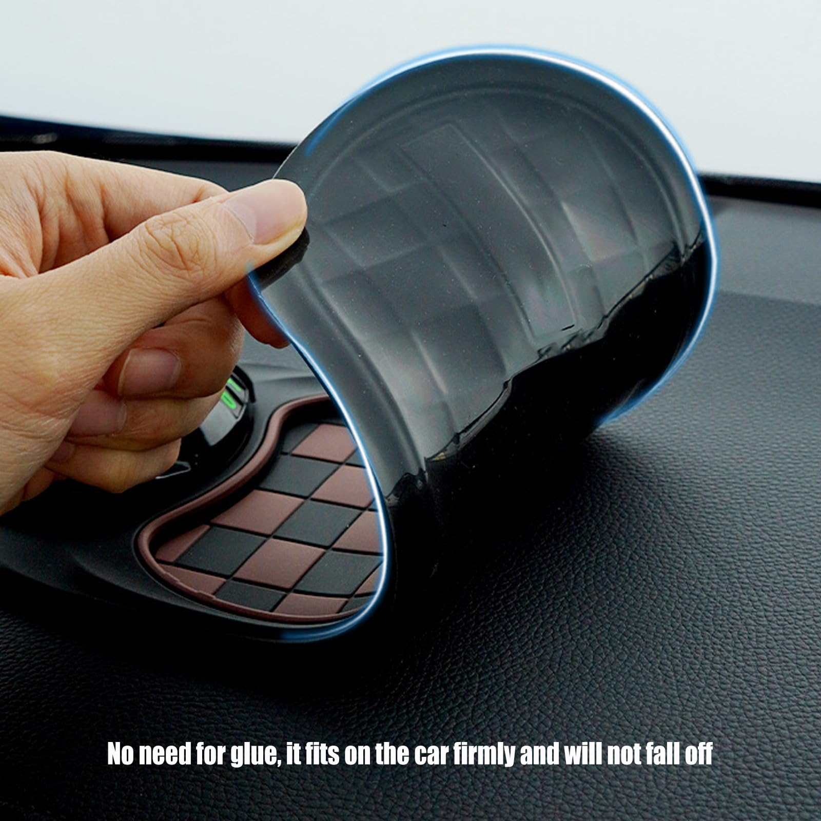 S-Snail-Oo Multifunction Car Anti-Slip Mat, Multifunction Car Dashboard Mobile Phone Holder With Temporary Parking Number Pad Fo