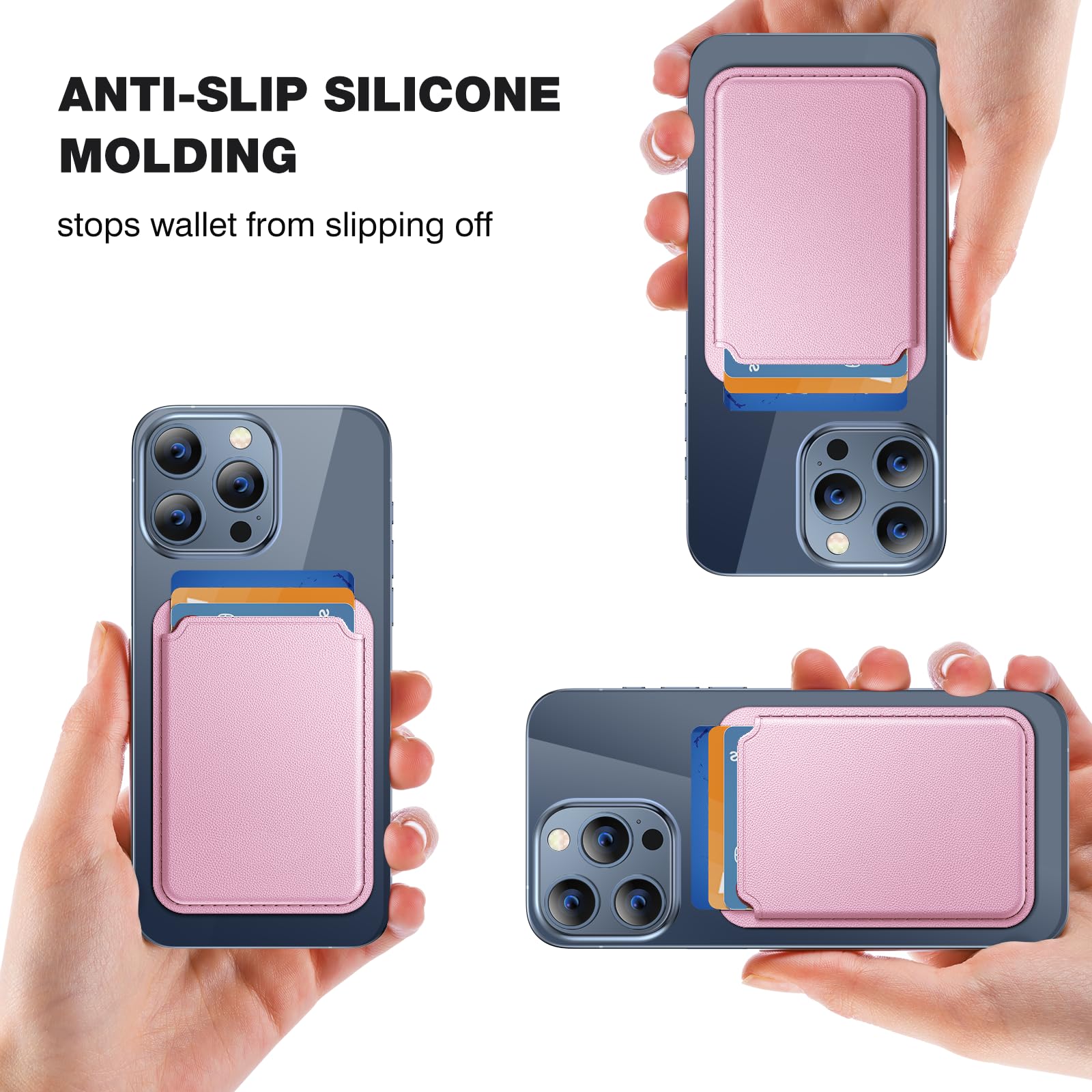 Miracase For Magsafe Wallet, Magnetic Card Wallet Holder, Compatible With Magsafe Wallet, 3 Card Holder, For Iphone 15/14/13/12