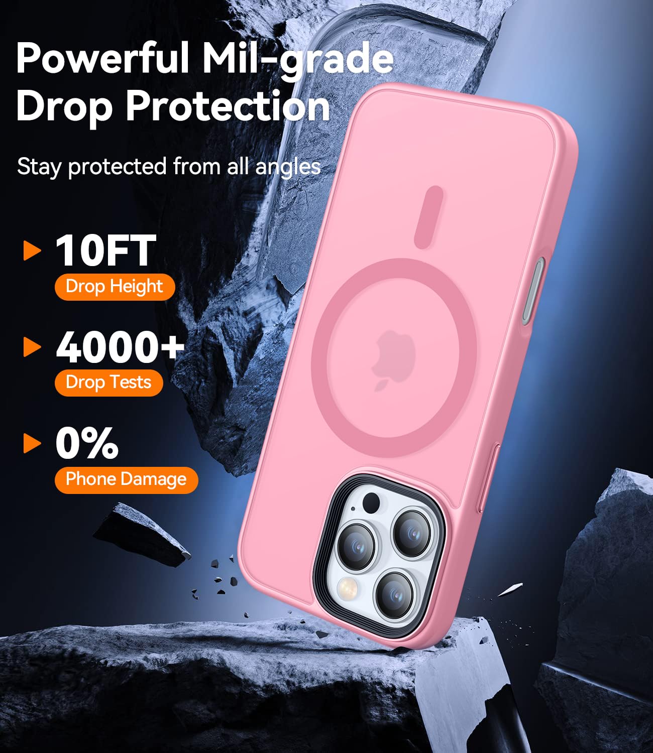 Canshn Magnetic Compatible With Iphone 16 Pro Max Case [Compatible With Magsafe] [Translucent Matte] Slim Thin Shockproof Protec