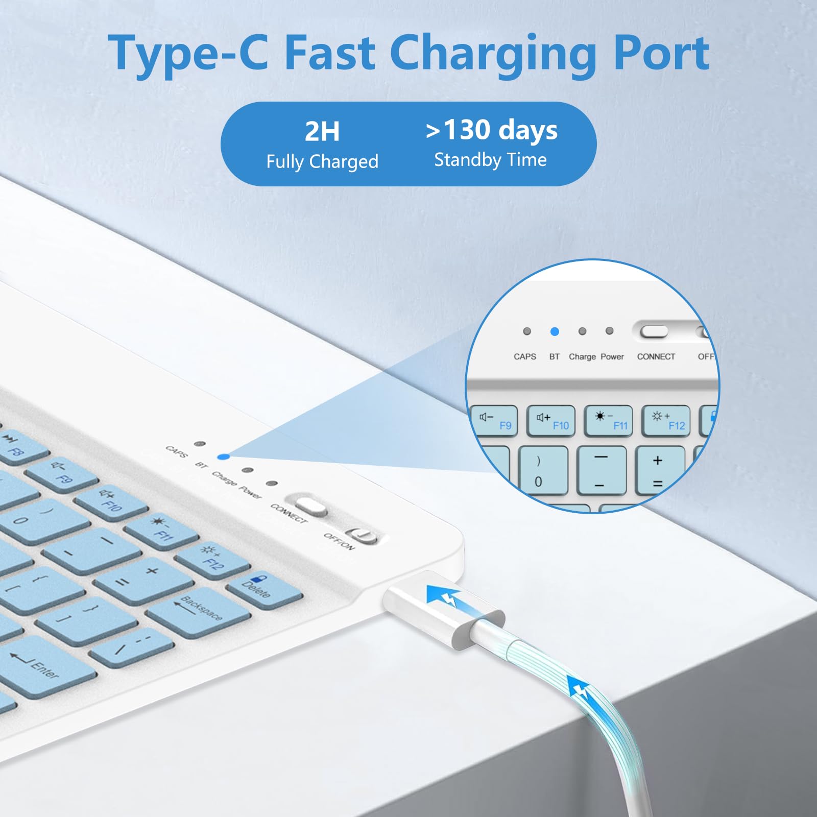 Amzcase For Ipad Air 11 Inch M2(2024) Pro 11 Inch Case With Keyboard,Detachable Wireless Keyboard & Pencil Holder For Ipad Air 4