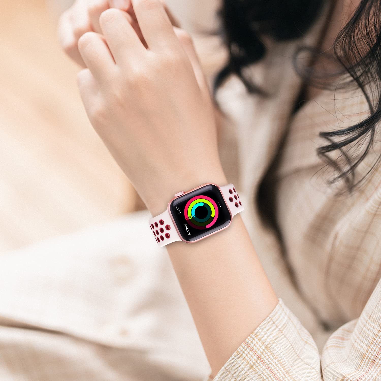 Svisvipa Sport Bands Compatible For Apple Watch Bands 42Mm 44Mm 45Mm 49Mm, Soft Silicone Sport Women Men Replacement Strap Compa