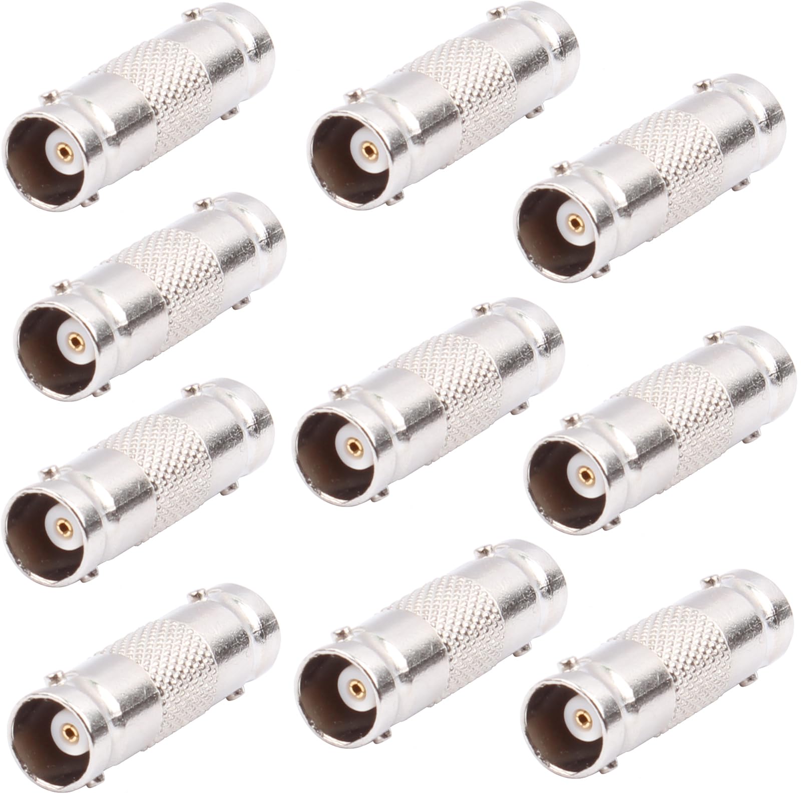 Aimhduty Bnc Female To Female Connector 10  Pack Bnc Coupler For Cctv Security Camera Adapter Extender Connector