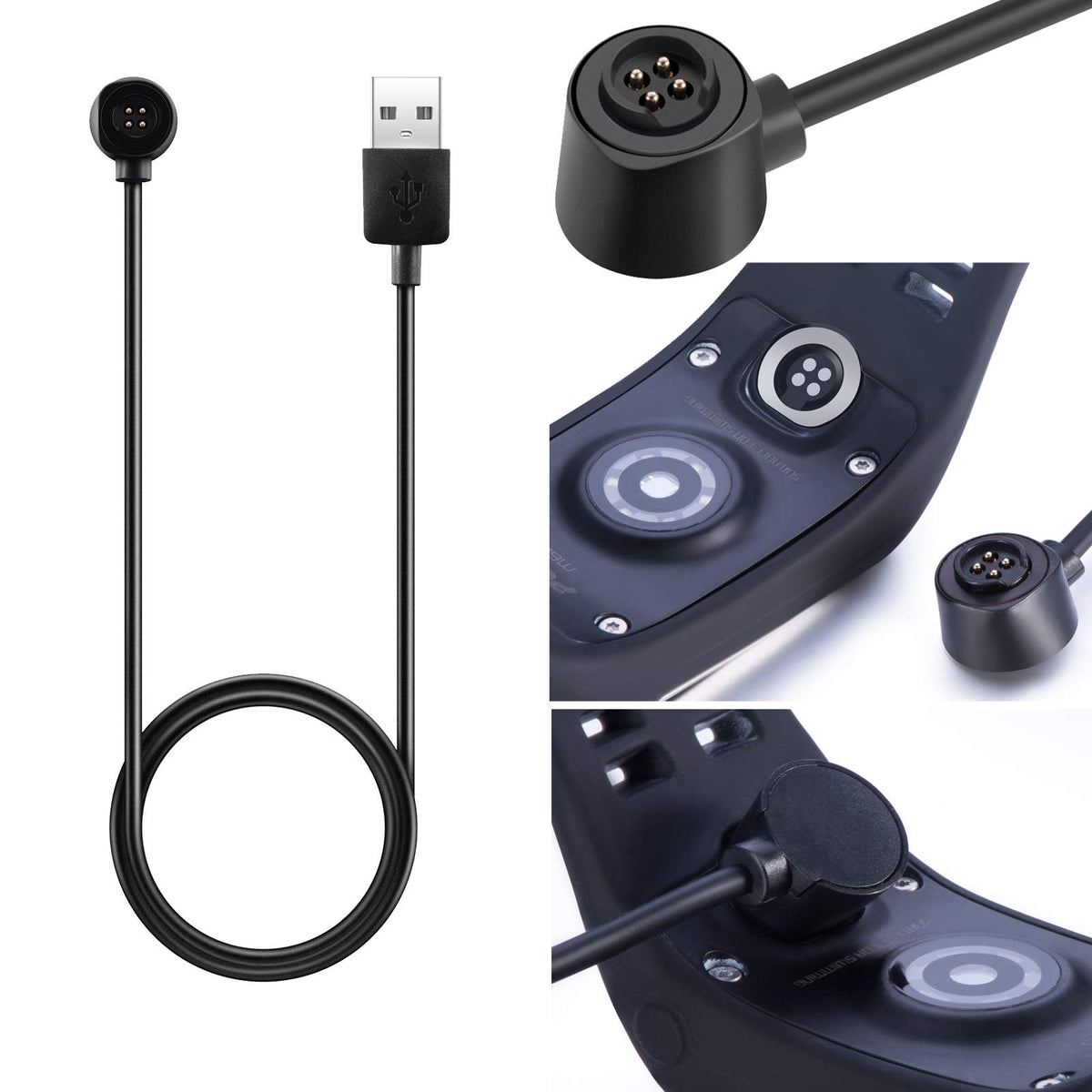 Replacement Usb Charging Cradle Dock Charger For Polar M600 Loop 2 Gps Watch 100Cm   Fitness Tracker Accessories (1Pcs Black)