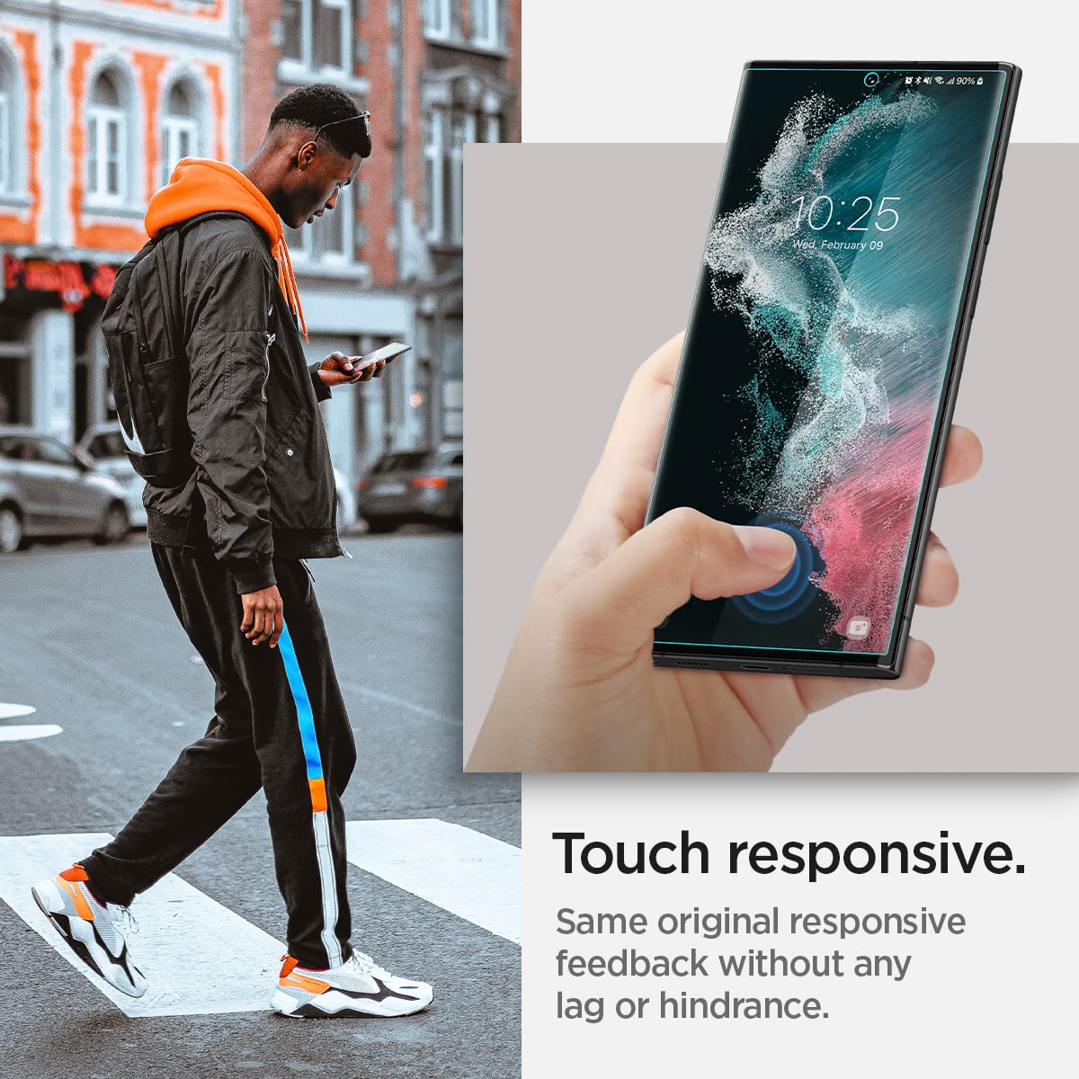 Spigen Neoflex Screen Protector Designed For Galaxy S22 Ultra (2022) [2 Pack]   Case Friendly