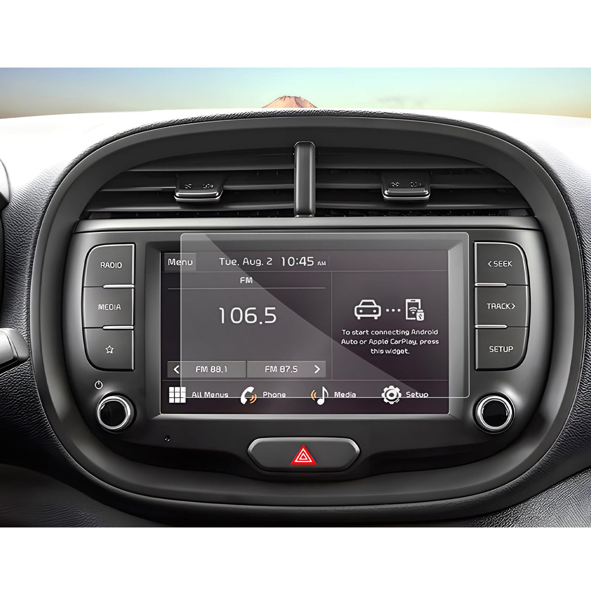 Sxcy For 2025 Kia Soul Accessories For 2022-2025 Kia Soul Touch Radio Display Screen Protector [Lx 8-Inch 2Pcs Nano]