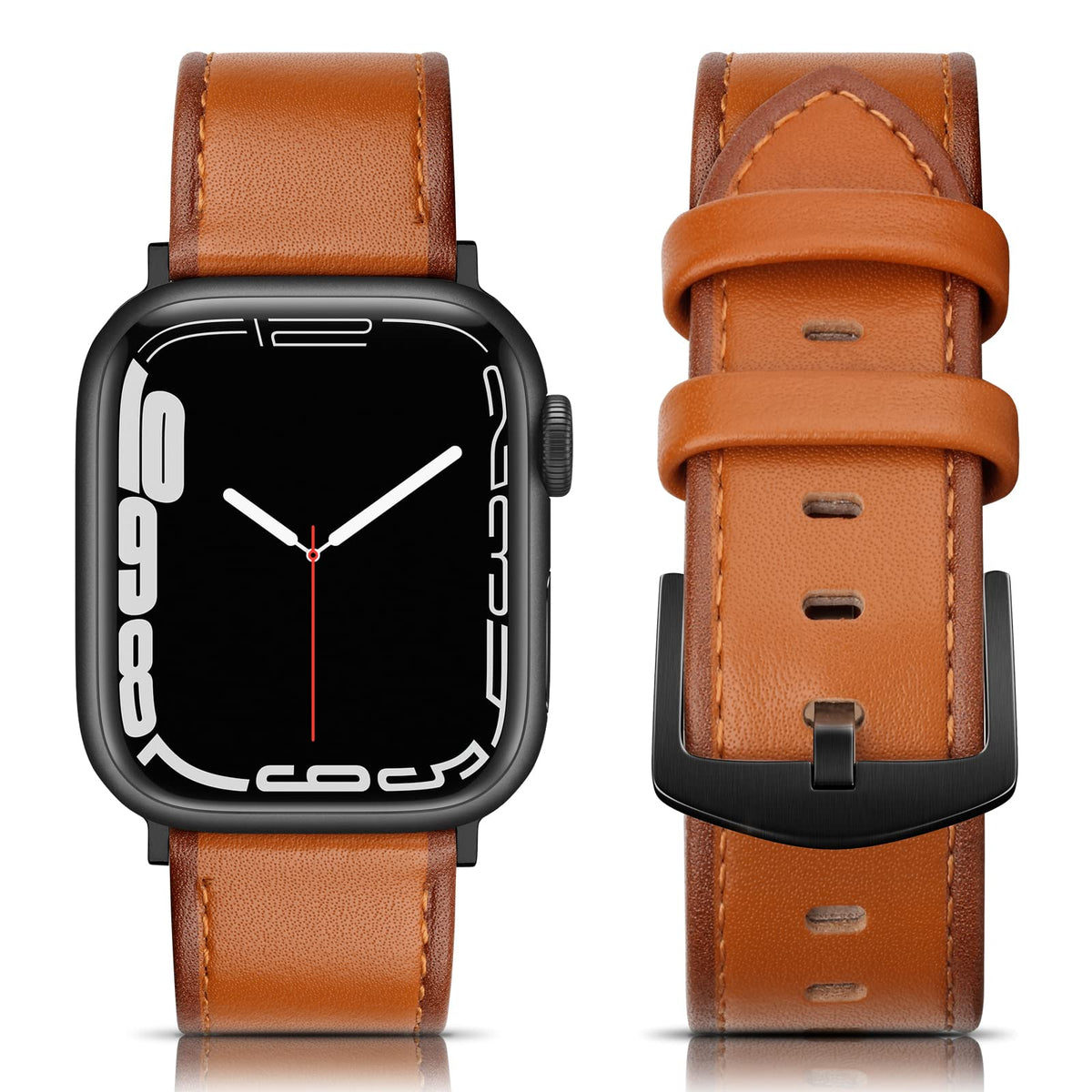 Edimens Unisex Watch Band, Suitable For Apple Watch 42Mm, 44Mm, 45Mm, 6.1 8.0 Inches, Stainless Steel Connectors, White Genuine